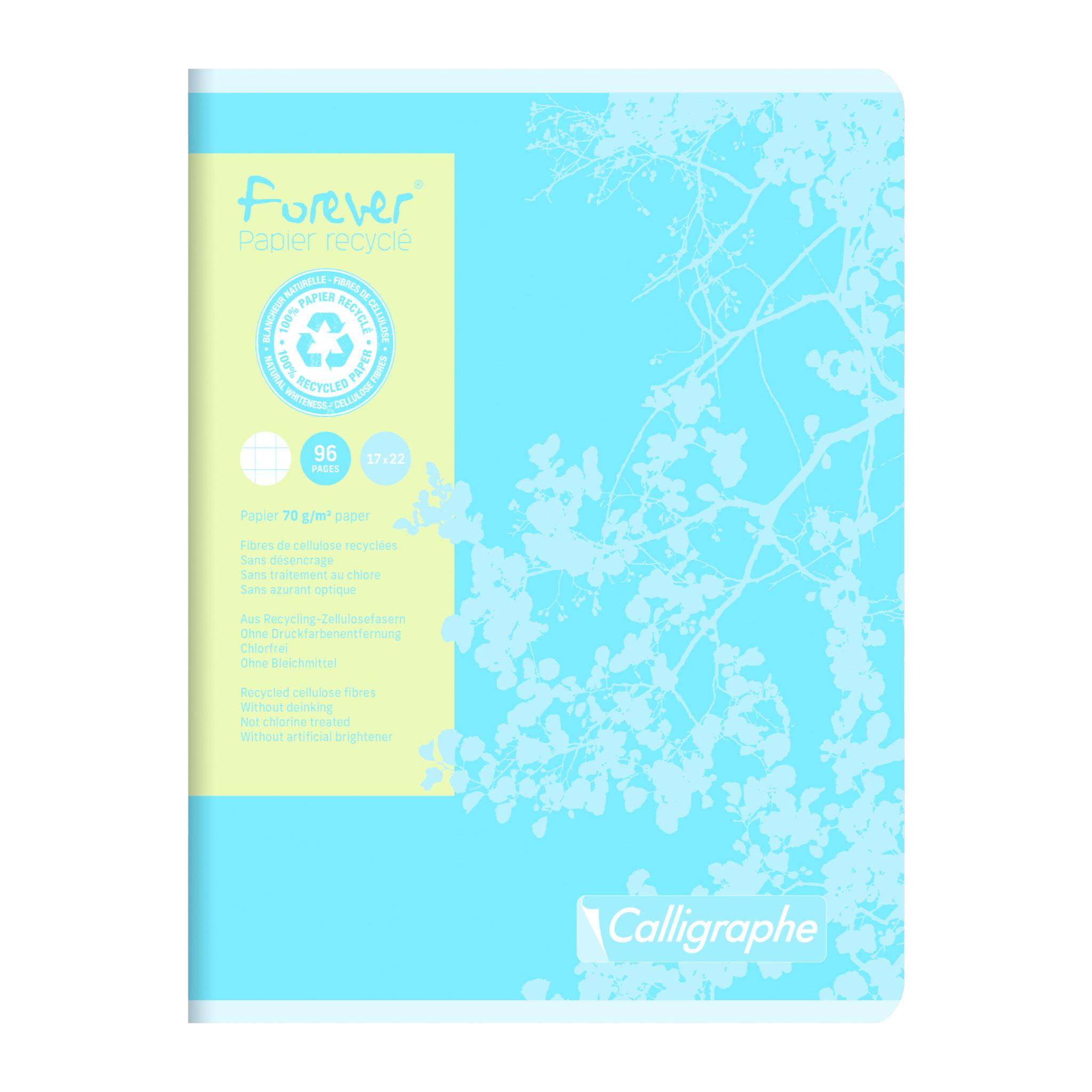 Calligraphe 10x Forever Heft 17x22 48Bl Kariert 70g - Sortiert 17105C