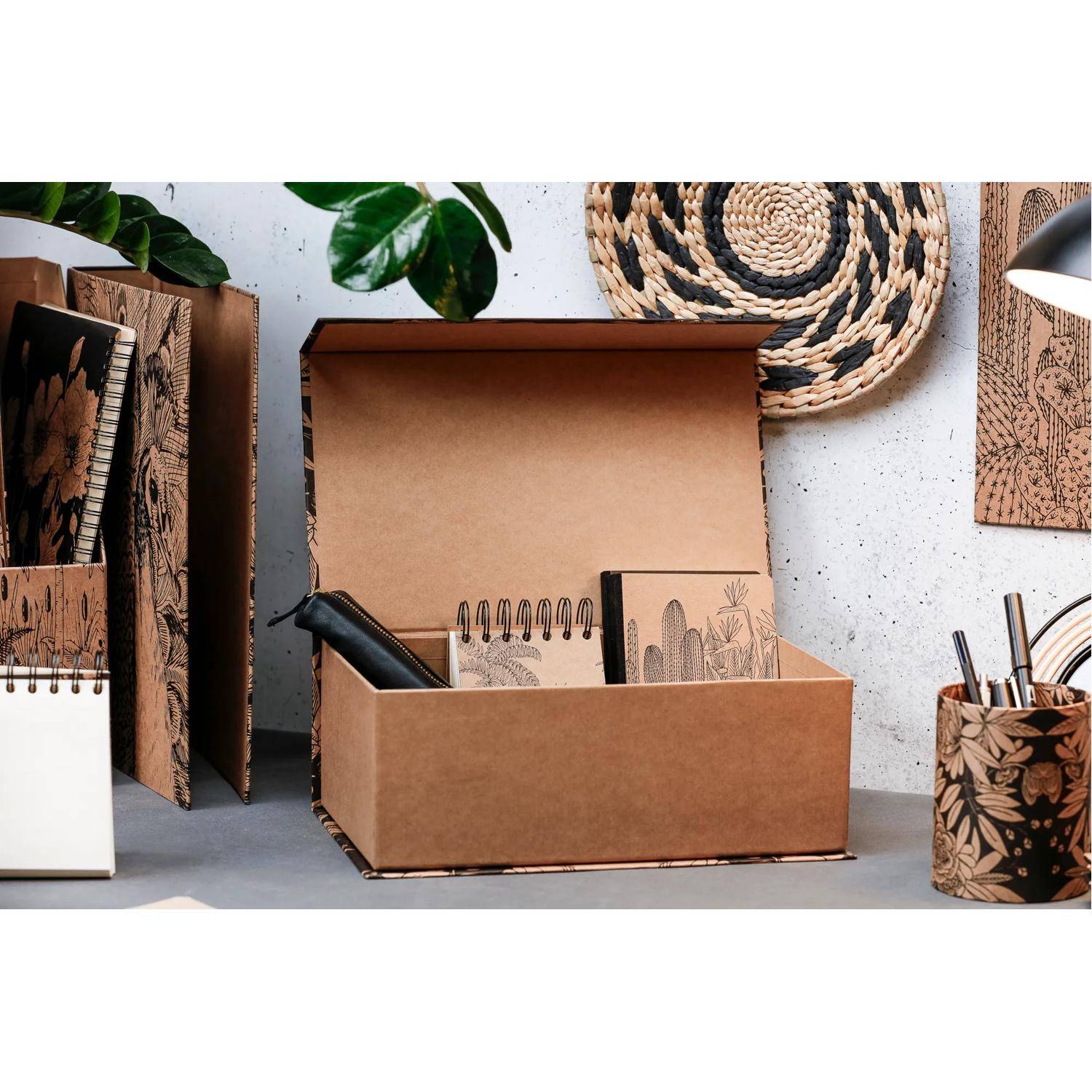 Clairefontaine 2x Rechteckige Box 29,8x17,8x10,8 cm magnetische Klappe 116055C