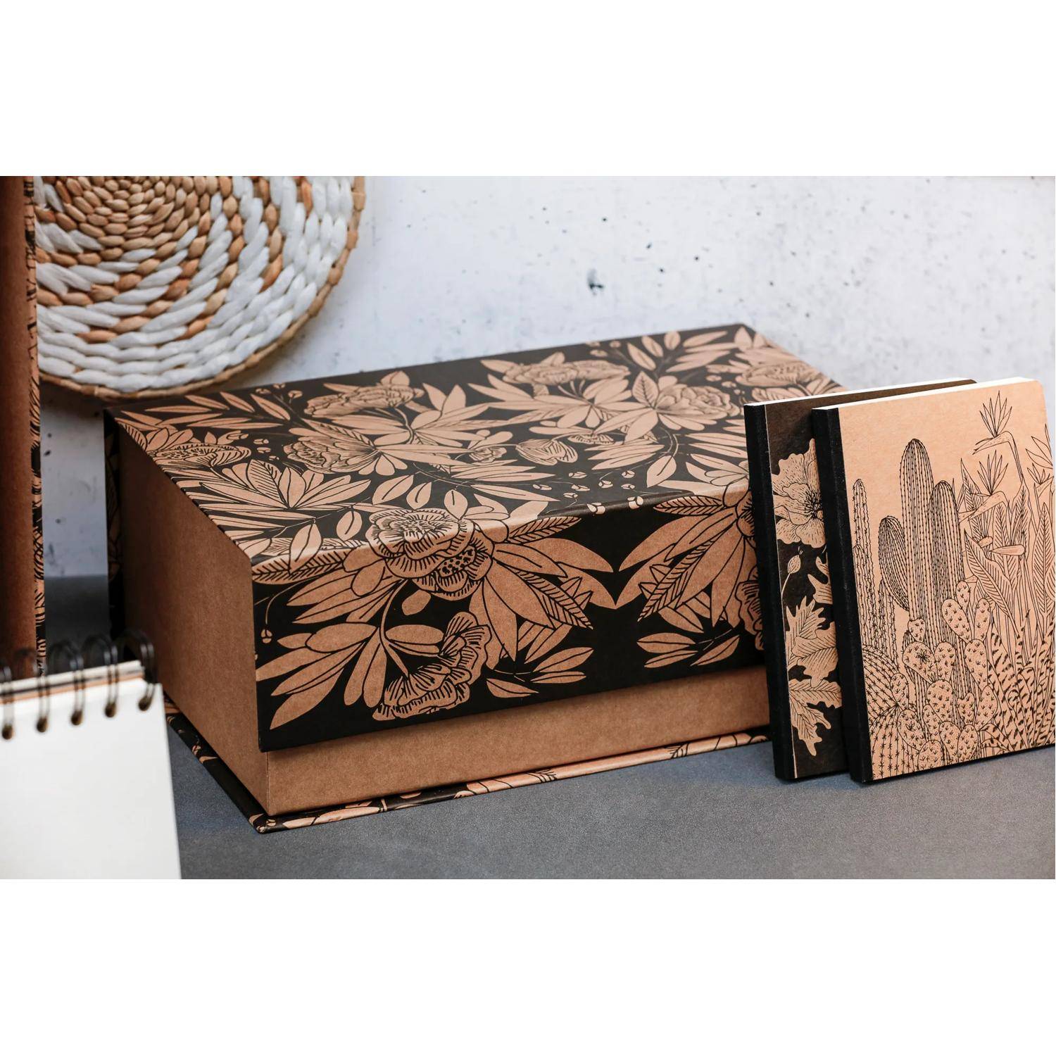 Clairefontaine 2x Rechteckige Box 29,8x17,8x10,8 cm magnetische Klappe 116055C