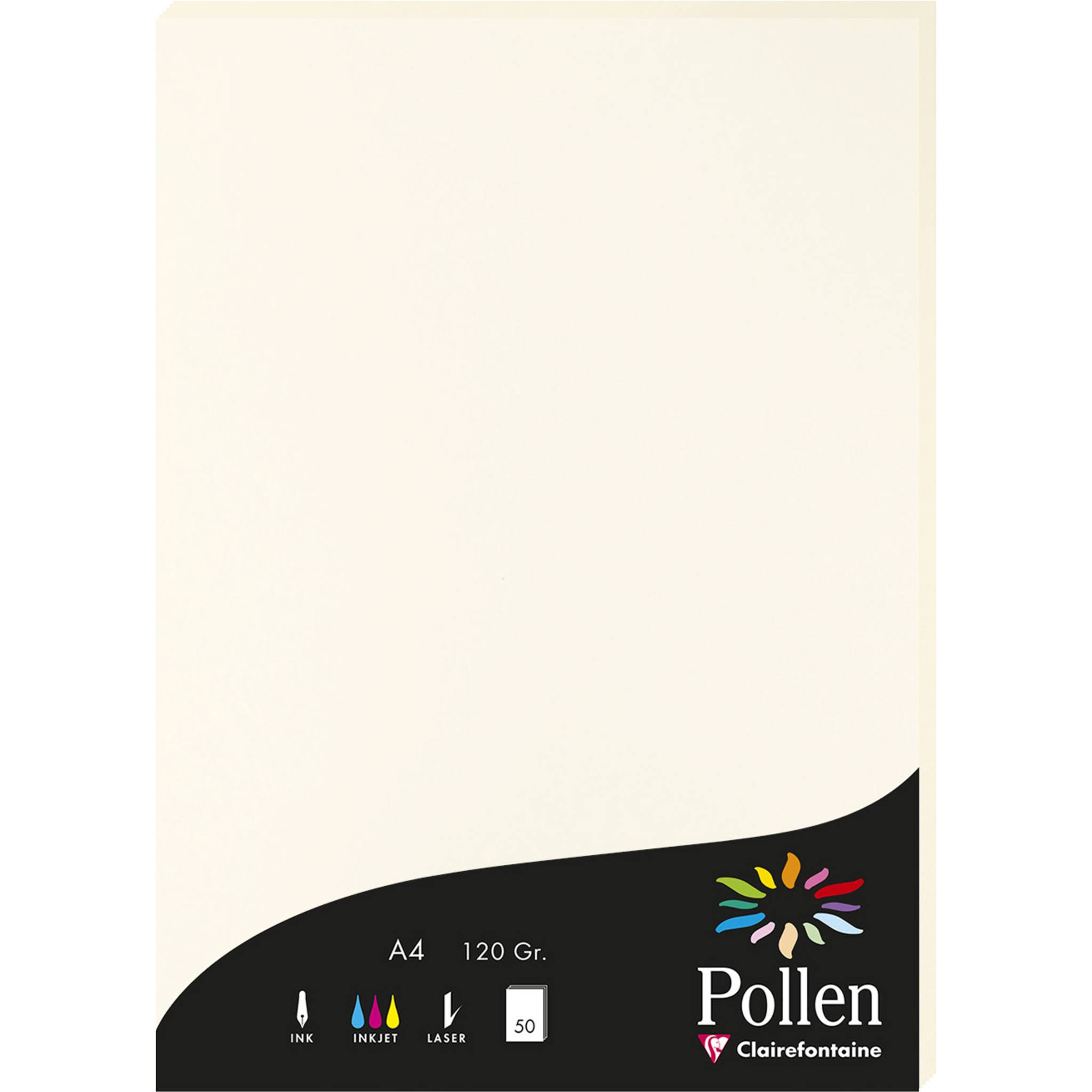 Pollen 10x Papier A4 Pollen 120g 50 Blatt - Naturweiß 56000C