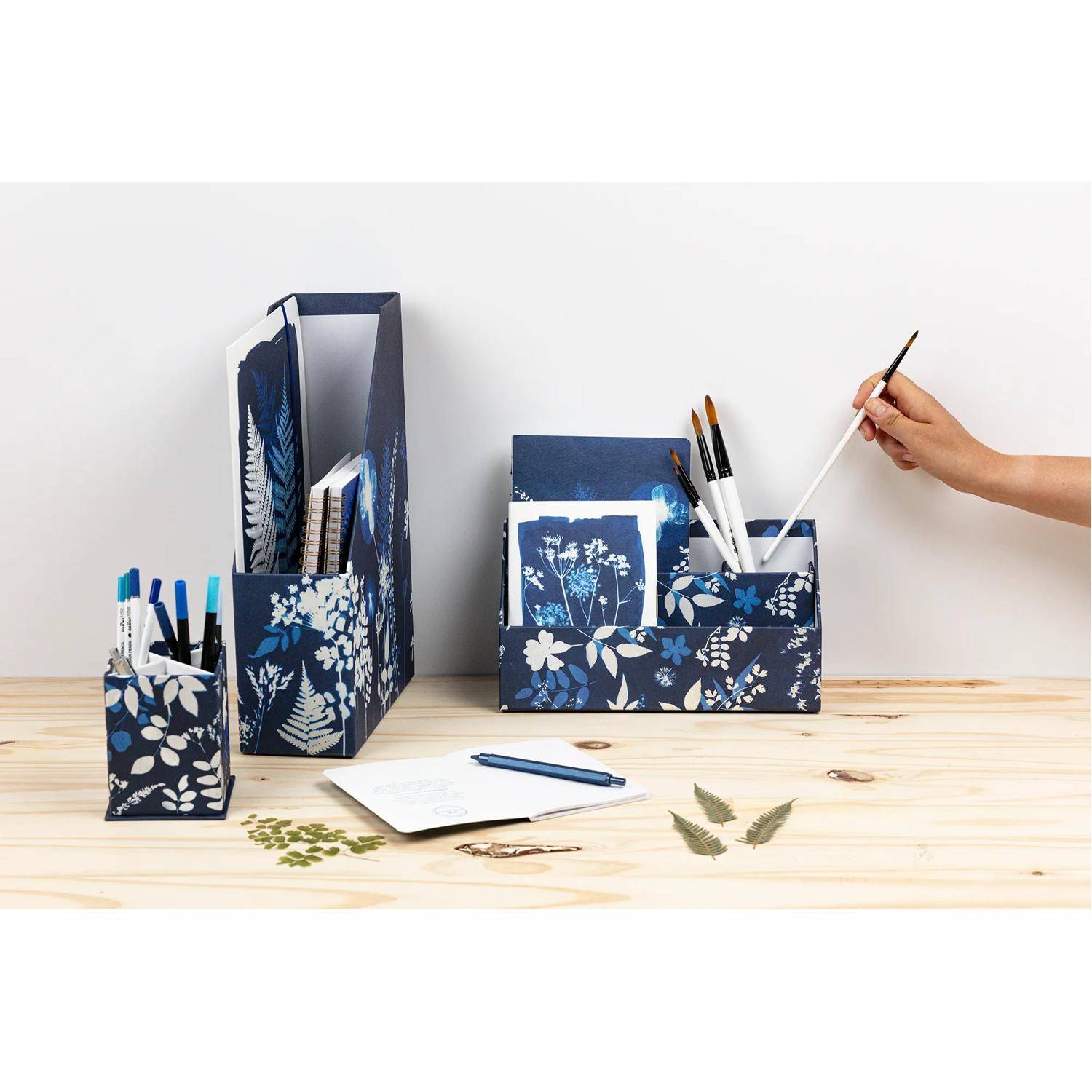 Clairefontaine 4x Cyanotypie, Briefständer 25x10x14 cm 83508C