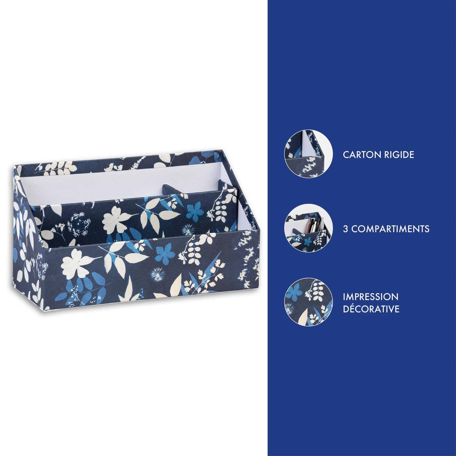 Clairefontaine 4x Cyanotypie, Briefständer 25x10x14 cm 83508C