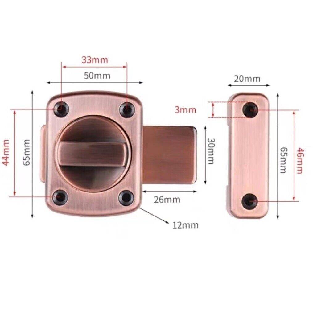 Großer Stabiler Drehriegel Türriegel Schubriegel Riegel Toilettenriegel Tür Türe Edelstahl-Optik