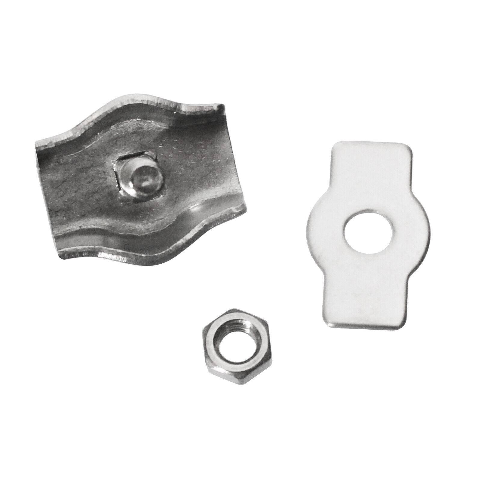 Drahtseilklemmen Seilklemmen Stahlseil Seil Klemme Simplex Duplex Bügel Kausche Simplex Klemme 3mm