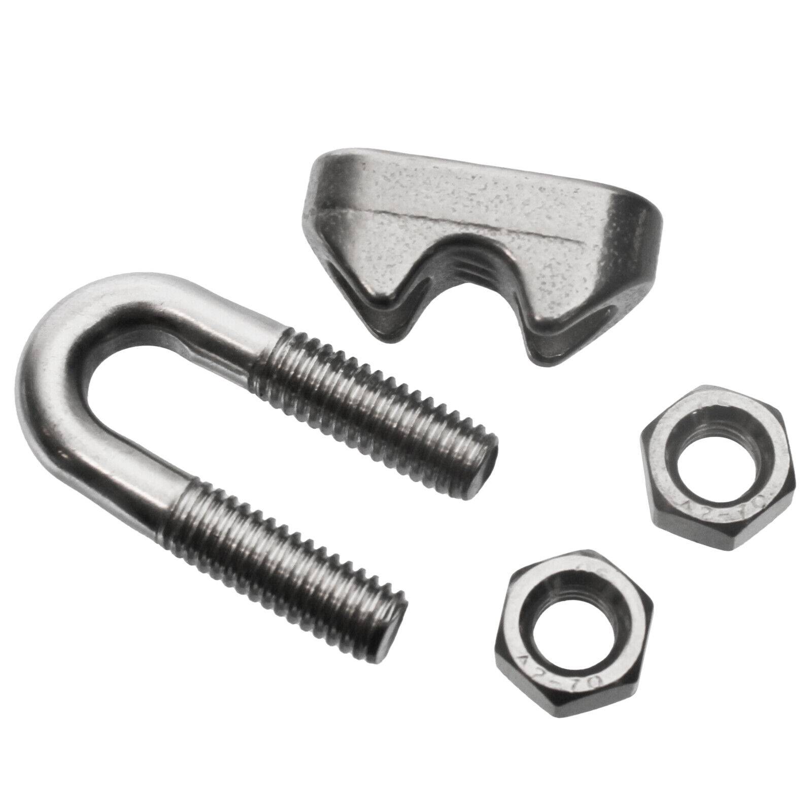 Drahtseilklemmen Seilklemmen Stahlseil Seil Klemme Simplex Duplex Bügel Kausche Bügel Klemme 3mm