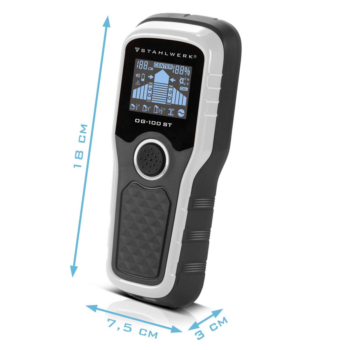 STAHLWERK Ortungsgerät OG-100 ST Wandscanner, Metalldetektor, Leitungssucher
