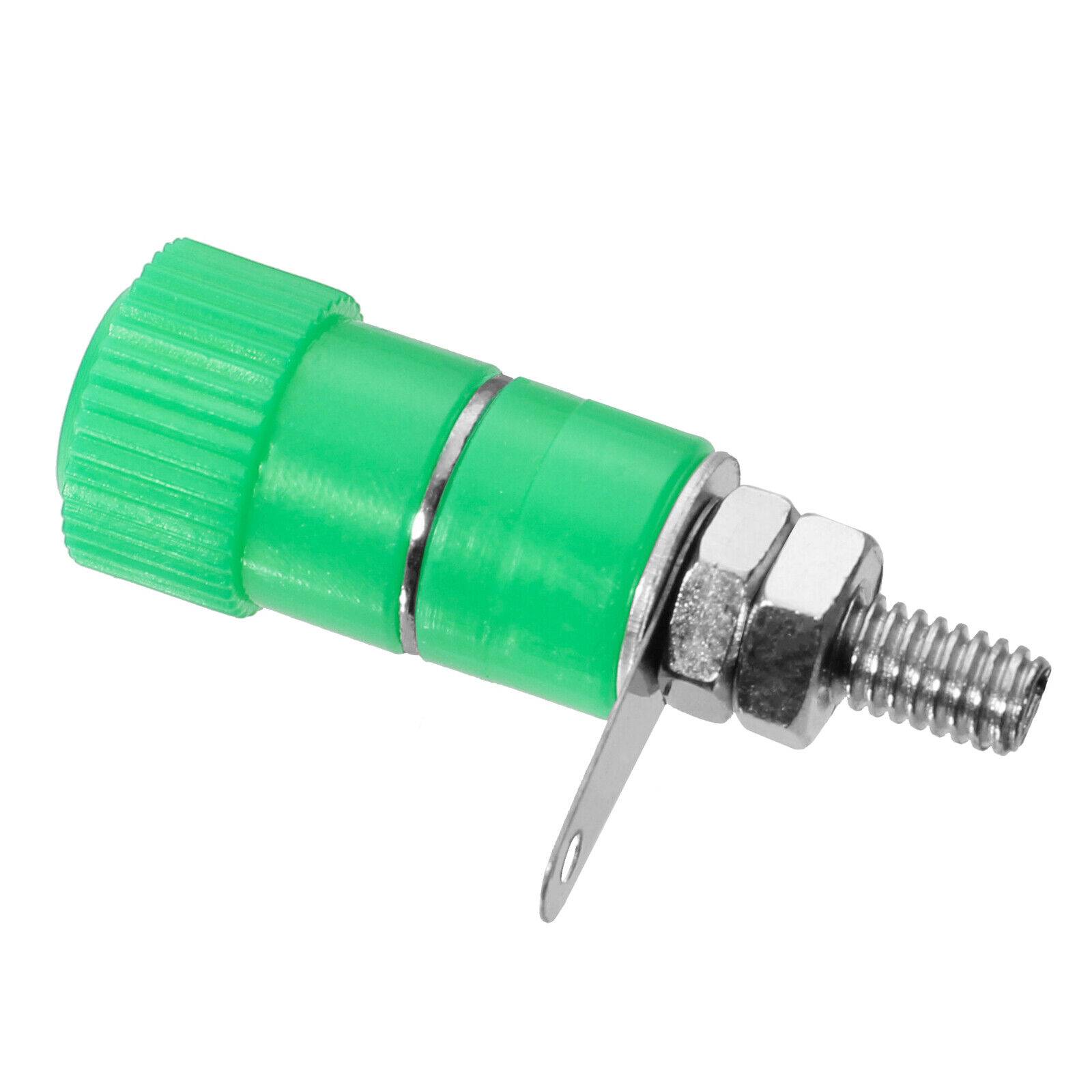 10x Bananenkupplung 4mm Laborkupplung Einbaubuchse Bananen Kupplung Stecker Grün