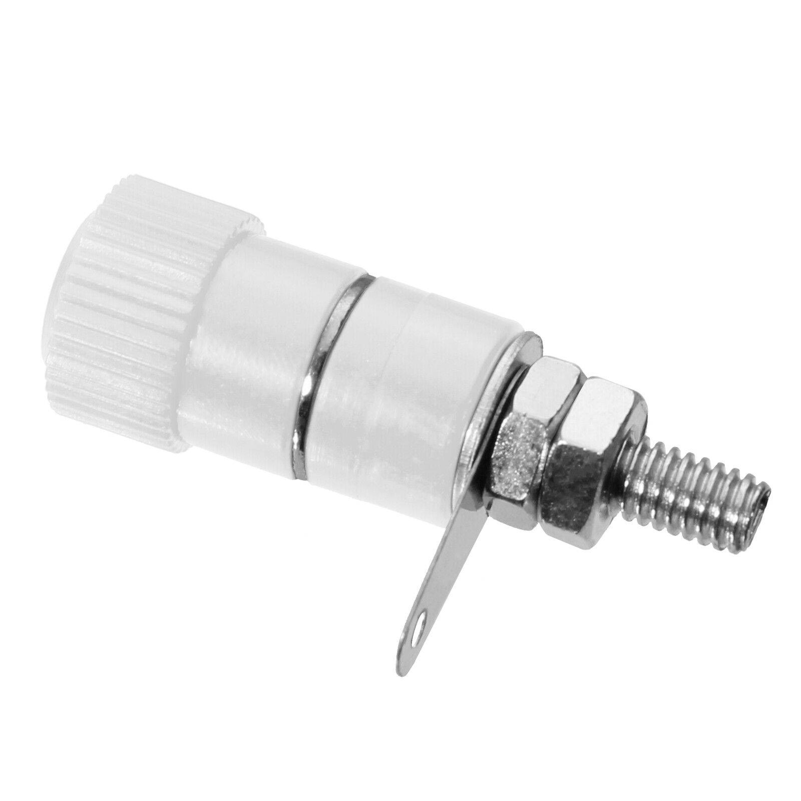 10x Bananenkupplung 4mm Laborkupplung Einbaubuchse Bananen Kupplung Stecker Weiß