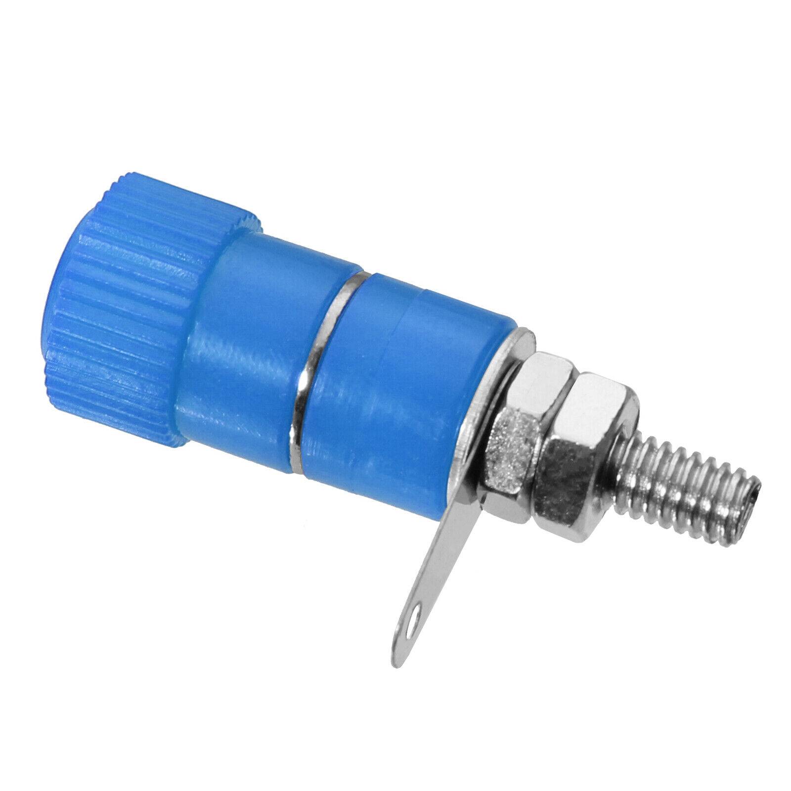 10x Bananenkupplung 4mm Laborkupplung Einbaubuchse Bananen Kupplung Stecker Blau