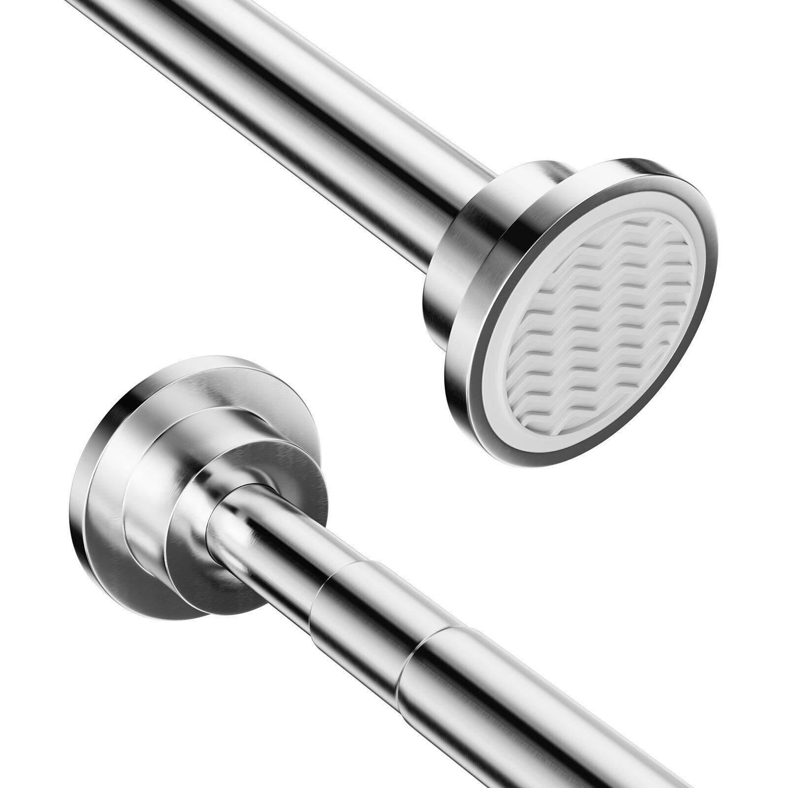 Duschvorhangstange Teleskop Klemm Vorhang Kleider Stange Duschvorhang Ständer Stange Edelstahl 55-90cm