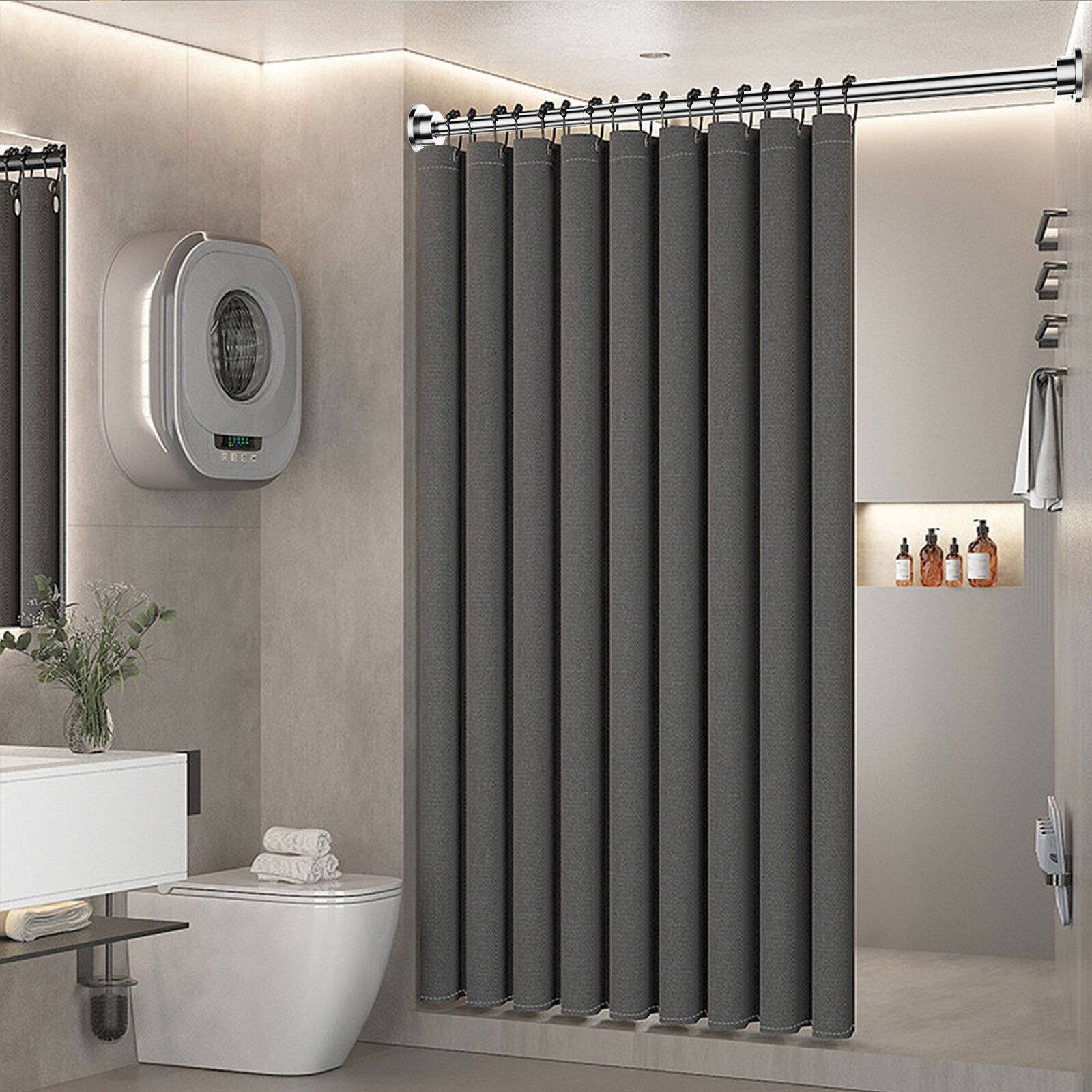 Duschvorhangstange Teleskop Klemm Vorhang Kleider Stange Duschvorhang Ständer Stange Edelstahl 95-150cm