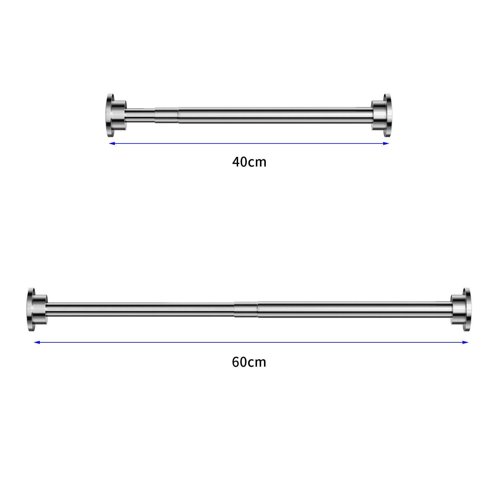 Duschvorhangstange Teleskop Klemm Vorhang Kleider Stange Duschvorhang Ständer Stange Edelstahl 40-60cm