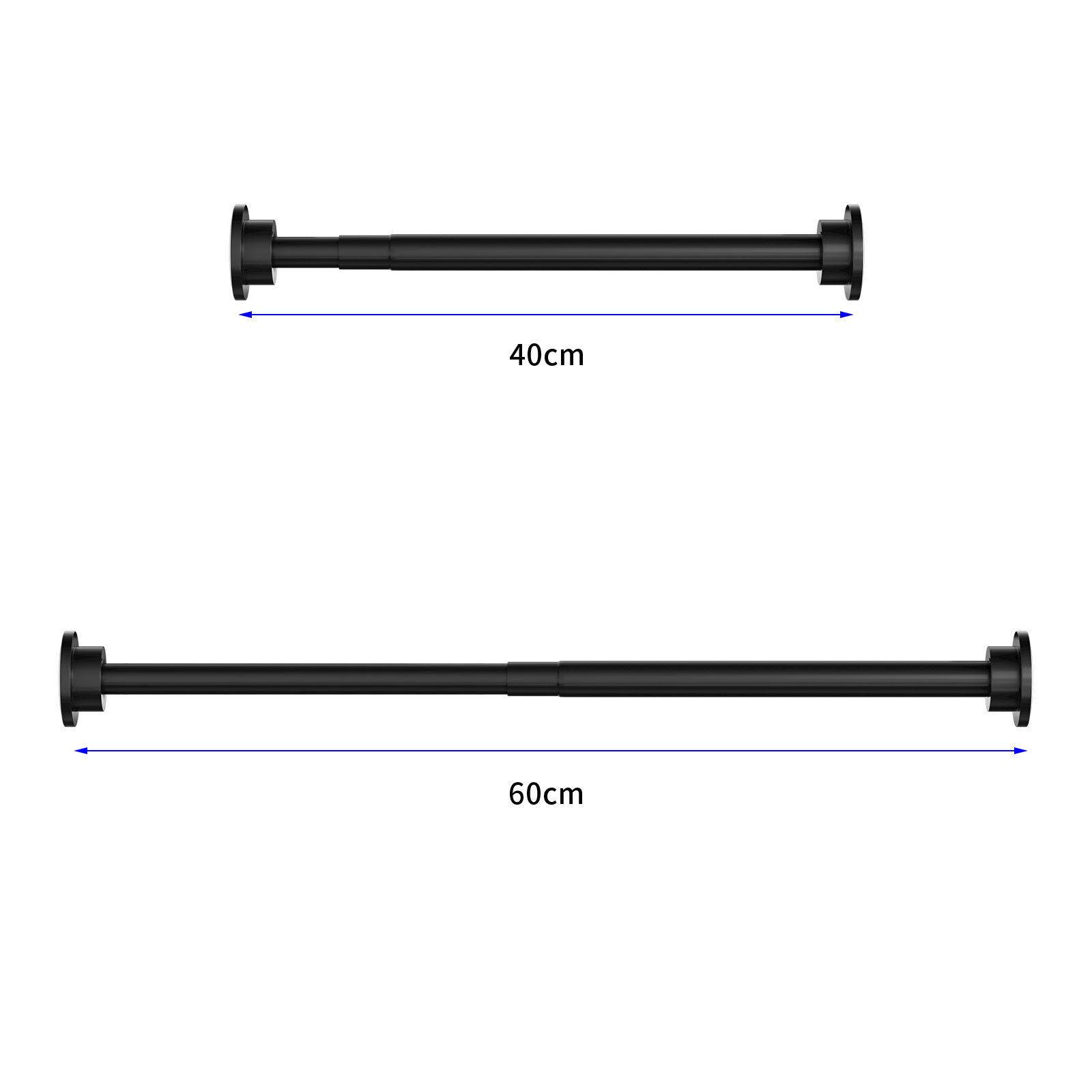 Duschvorhangstange Teleskop Klemm Vorhang Kleider Stange Duschvorhang Ständer Stange Schwarz 40-60cm