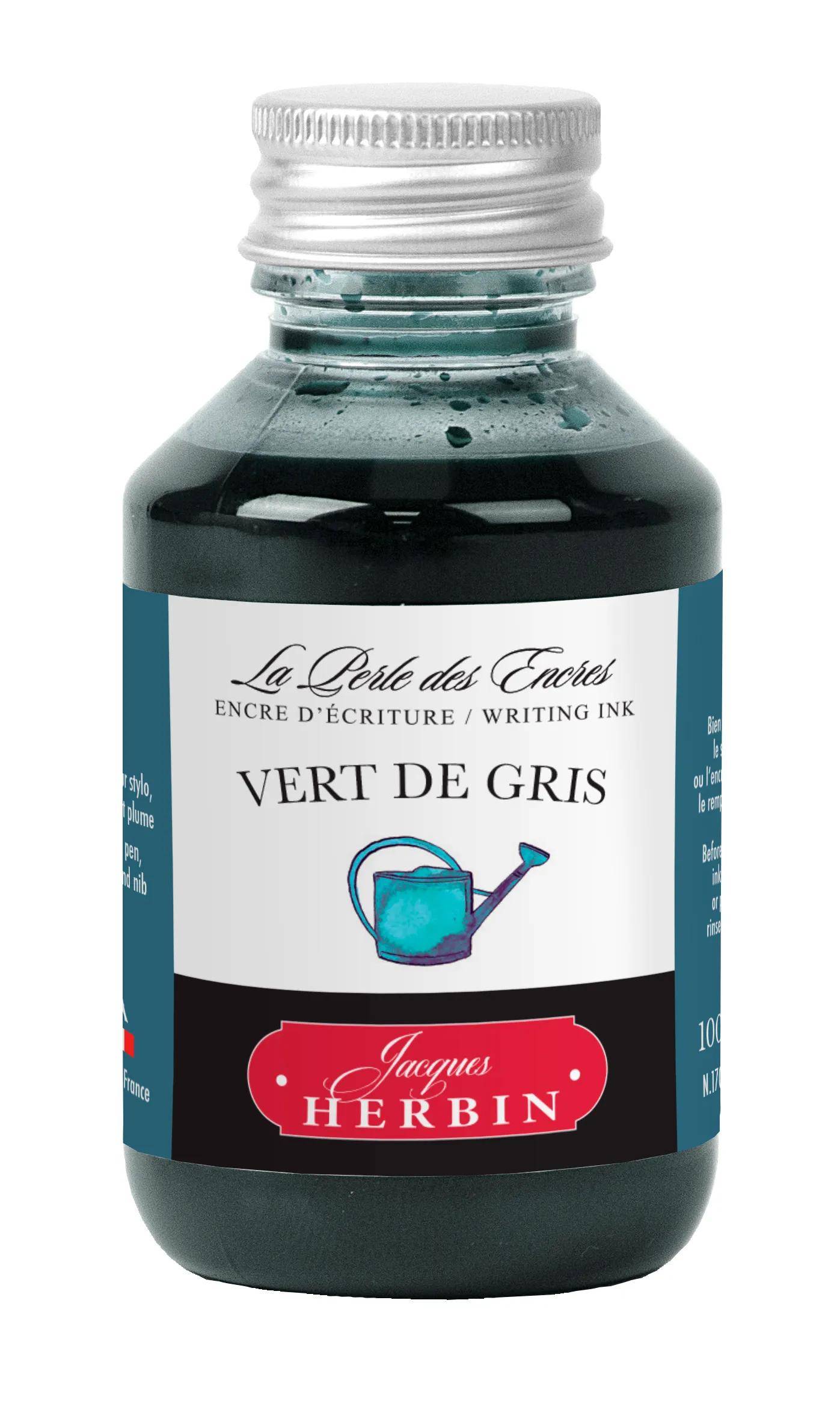 Jacques Herbin Tinte Georges&Co in PET Flakon 100ml - Graugrün 17007T