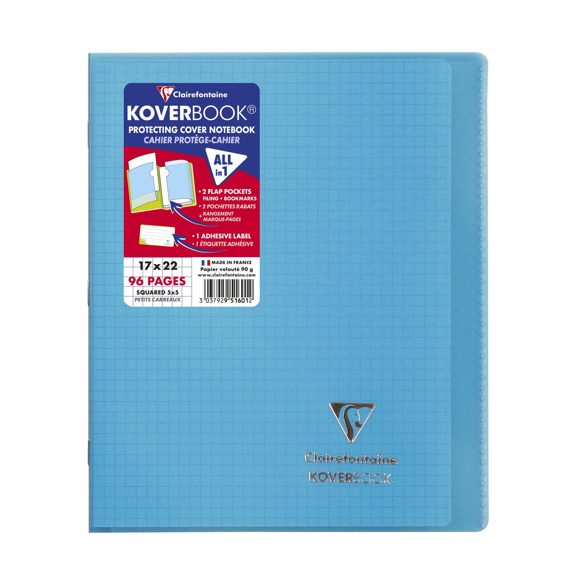 Clairefontaine 40x Heft 17x22cm, 48 Blatt kariert, Farben - Sortiert 951601C