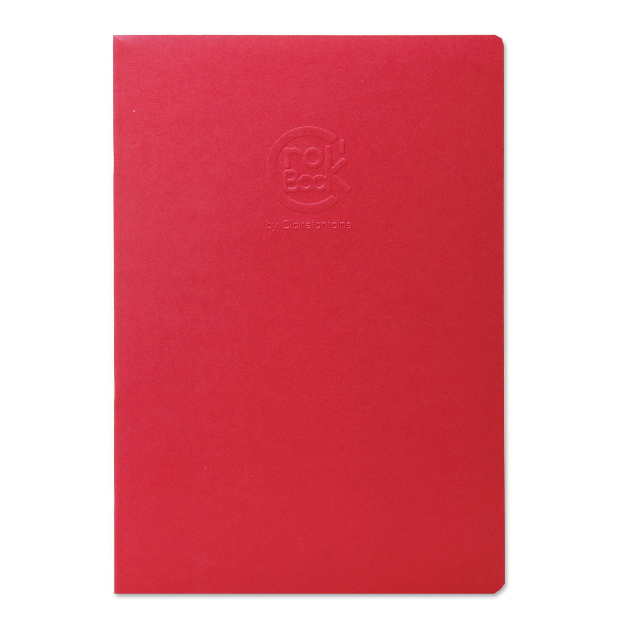 Clairefontaine 10x Skizzenheft A4, 24 Blatt weiß schwarzer Einband Rot 60321C