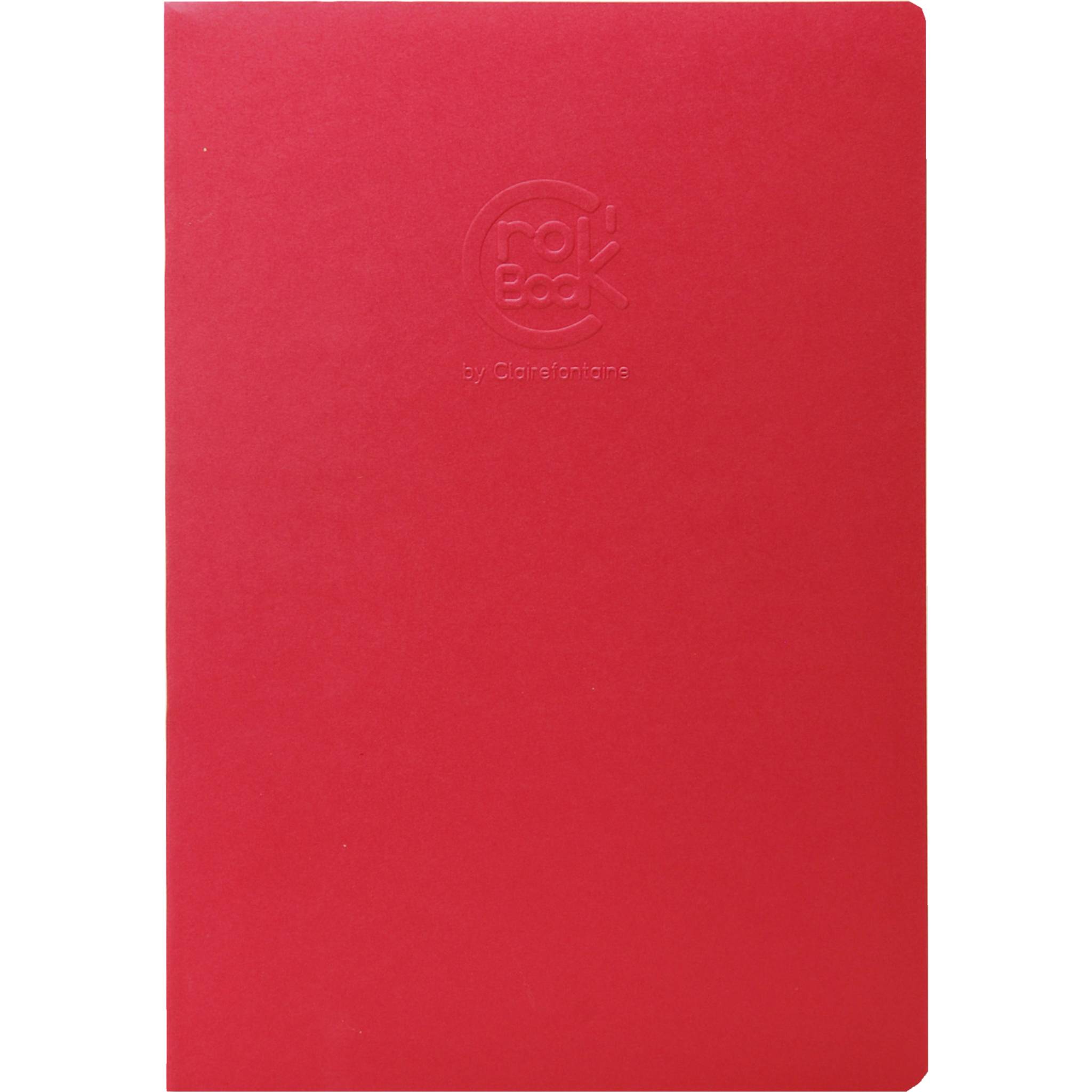 Clairefontaine 10x Skizzenheft A4, 24 Blatt weiß schwarzer Einband Rot 60321C