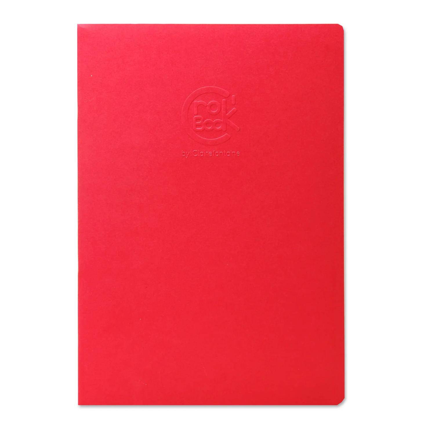 Clairefontaine 10x Skizzenheft A4, 24 Blatt weiß schwarzer Einband Rot 60321C
