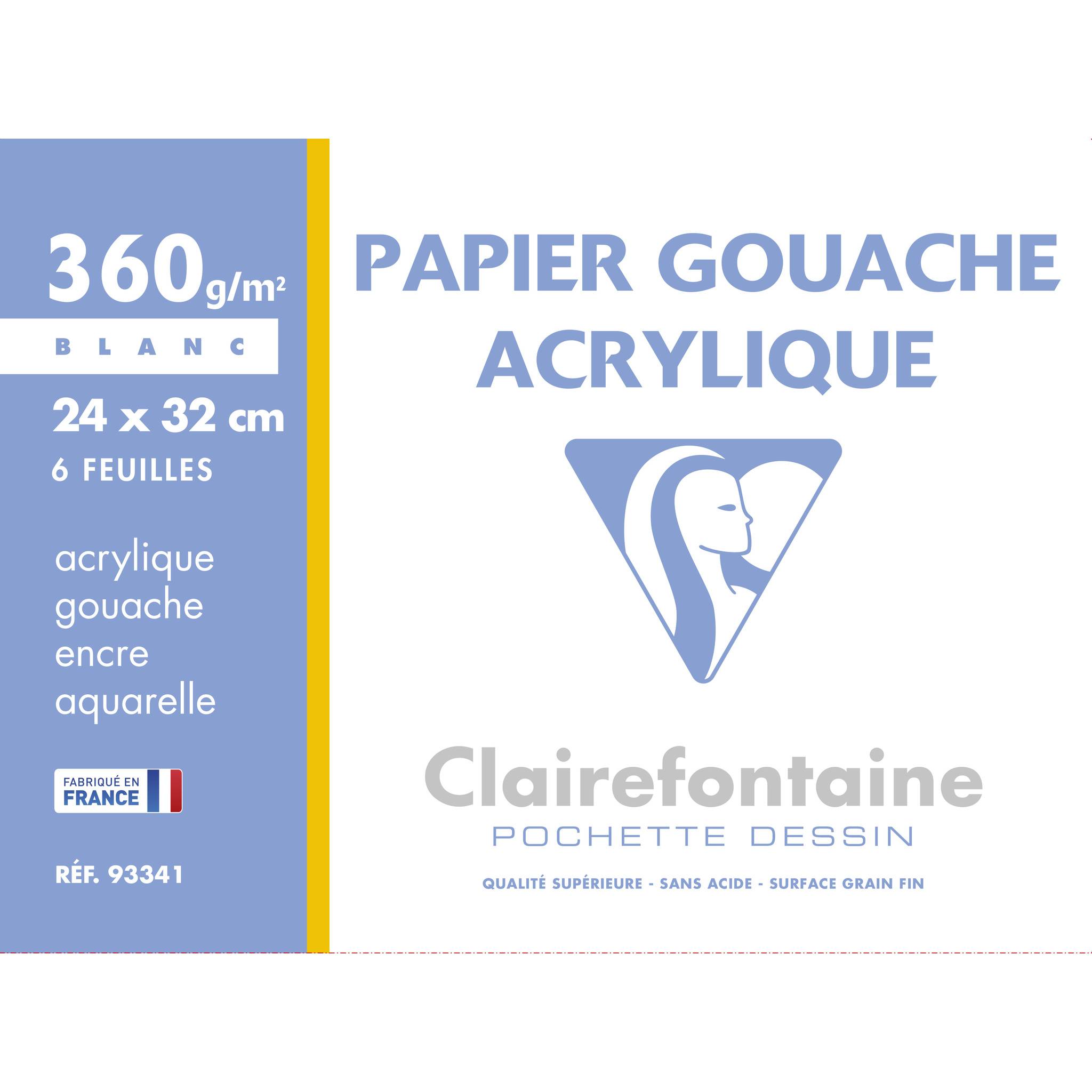 Verpackung für Clairefontaine-Zeichenpapier: „Papier gouache acrylique