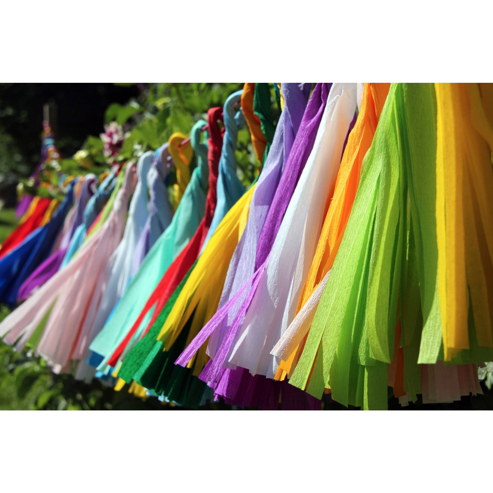 Clairefontaine 10x Kreppapier wasserabweisend, 2,5x0,5m - Weiß 95778C