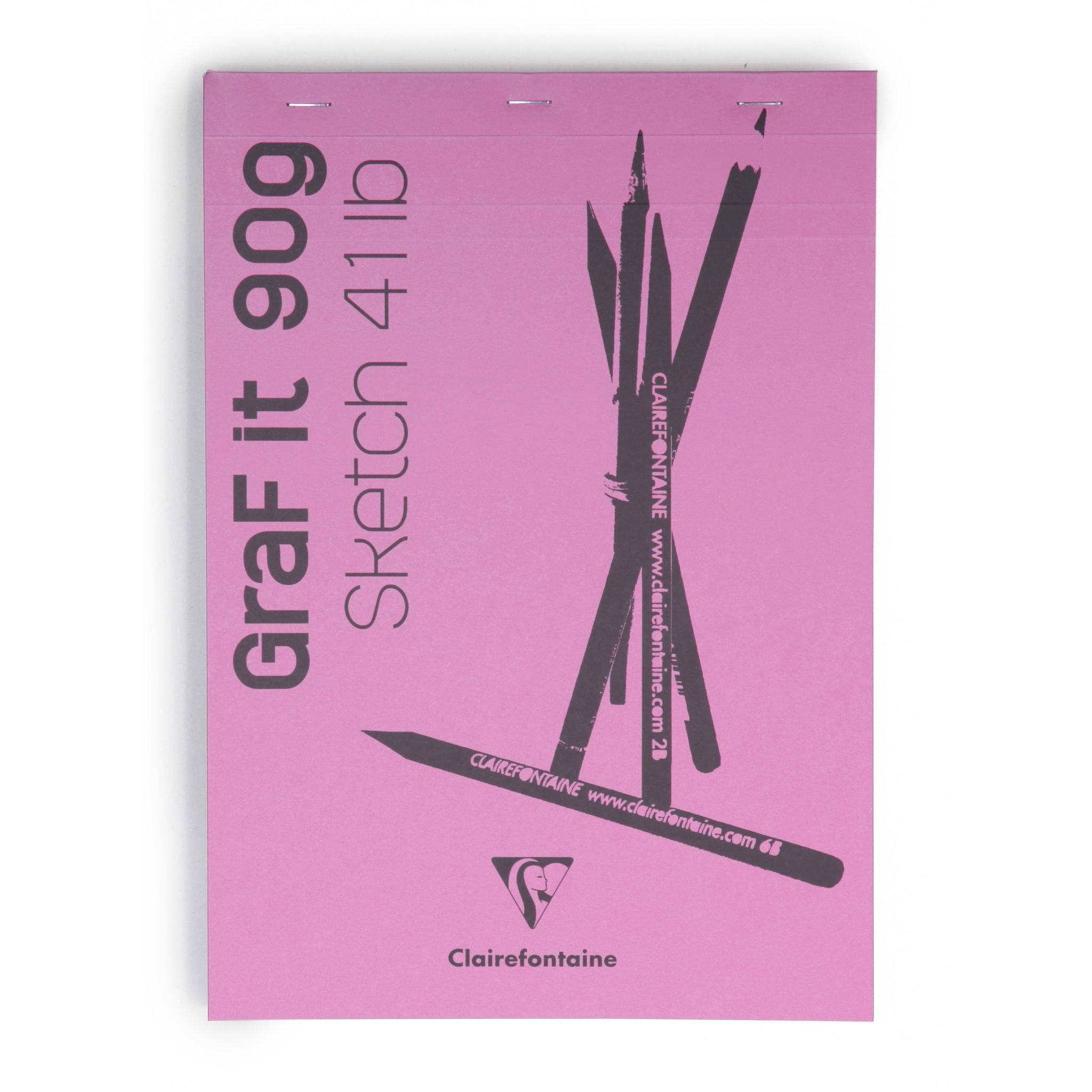 Clairefontaine 5x Skizzenblock GraF'it, DIN A4 , 80 Blatt Rosa 96680C