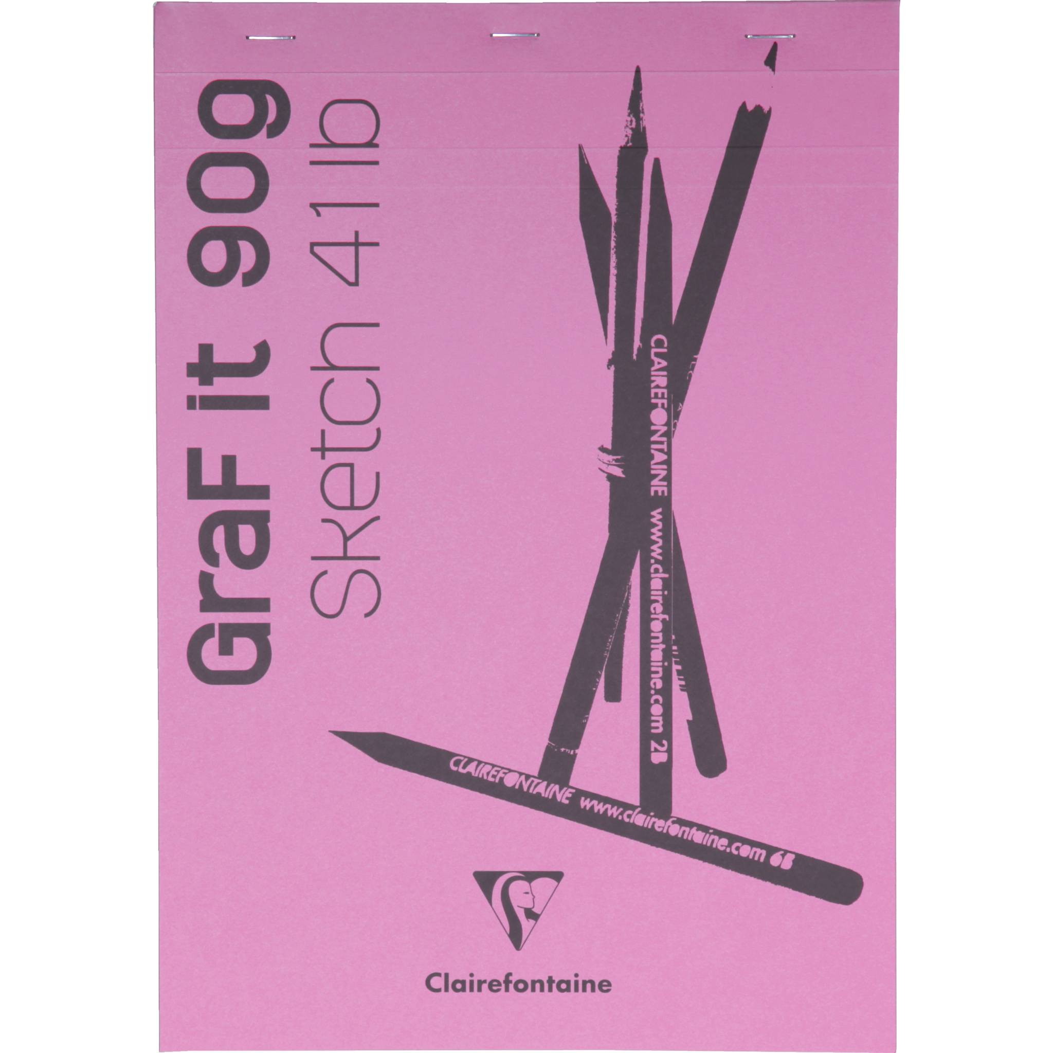 Clairefontaine 5x Skizzenblock GraF'it, DIN A4 , 80 Blatt Rosa 96680C