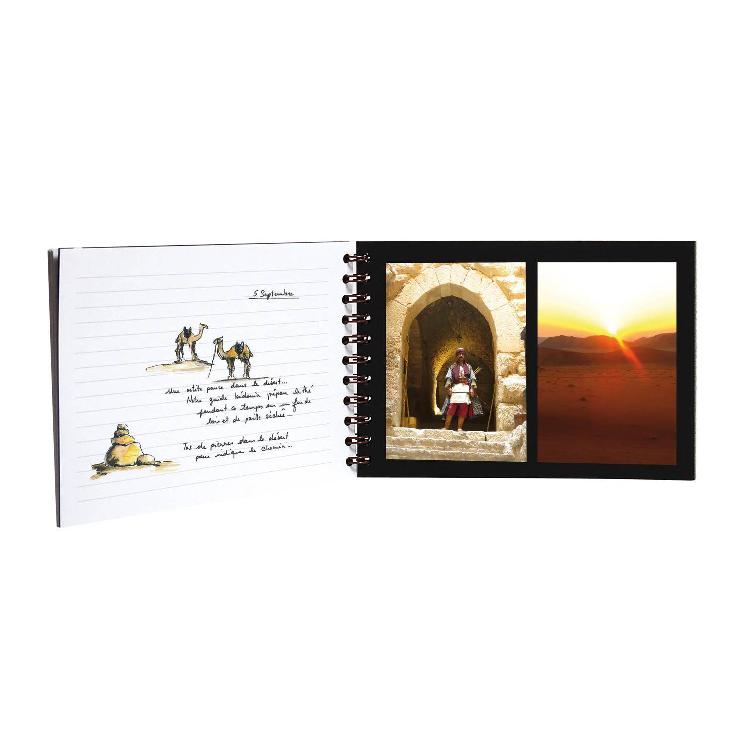 Clairefontaine 5x Reisealbum A5 liniert &amp; blanko 40 Blatt Schwarz 781161C