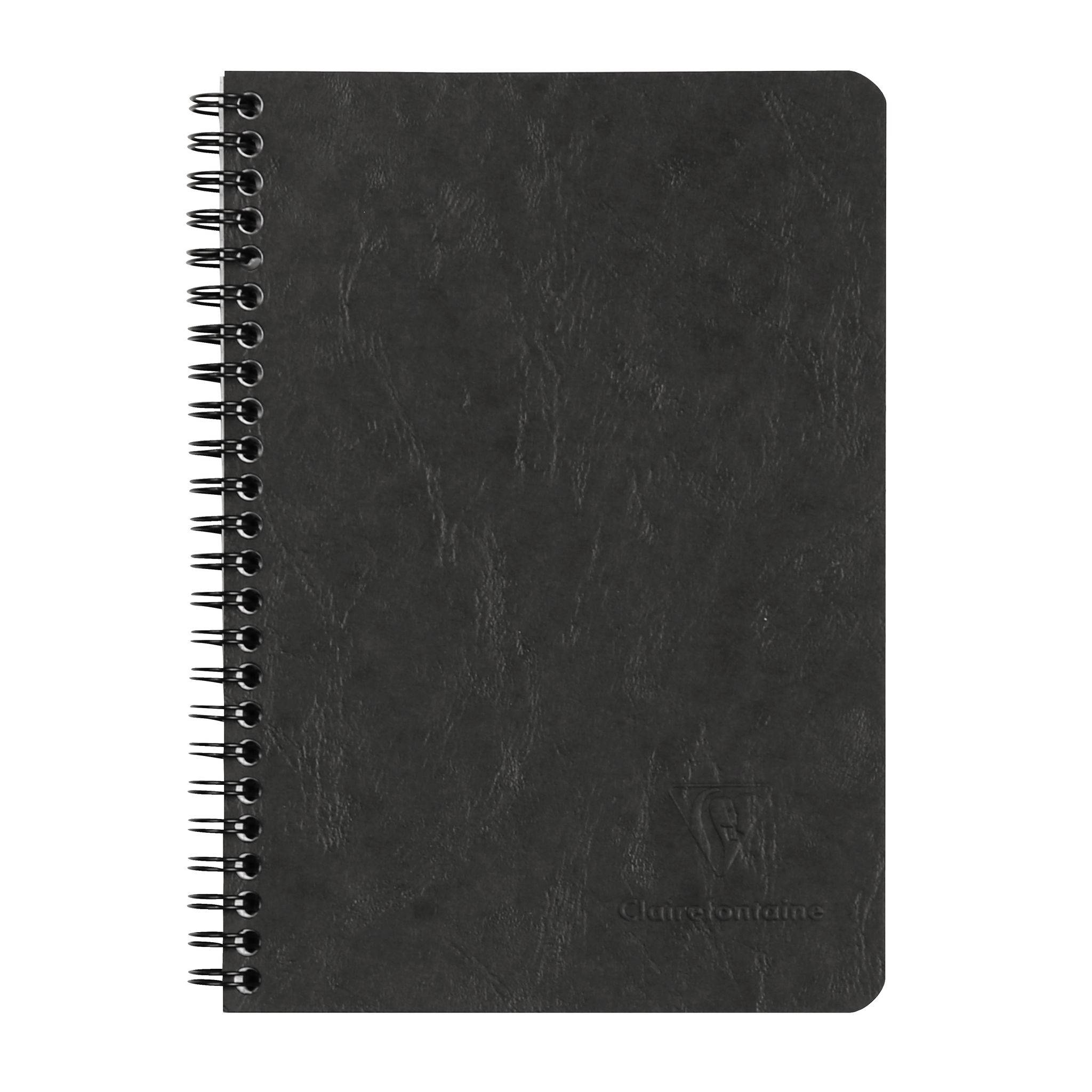 Clairefontaine 5x Spiralbuch Age Bag A5 liniert 60 Blatt - Schwarz 785661C