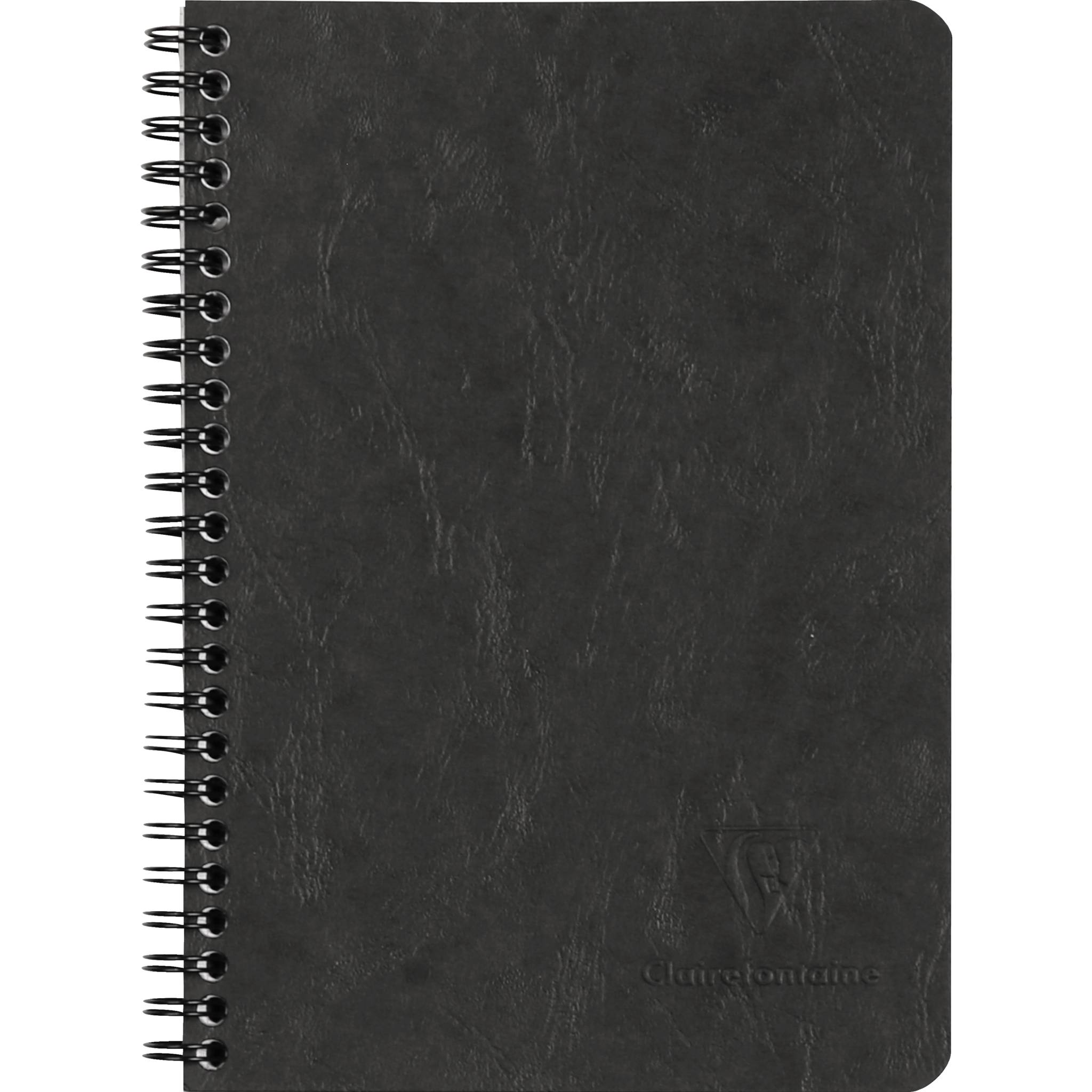 Clairefontaine 5x Spiralbuch Age Bag A5 liniert 60 Blatt - Schwarz 785661C