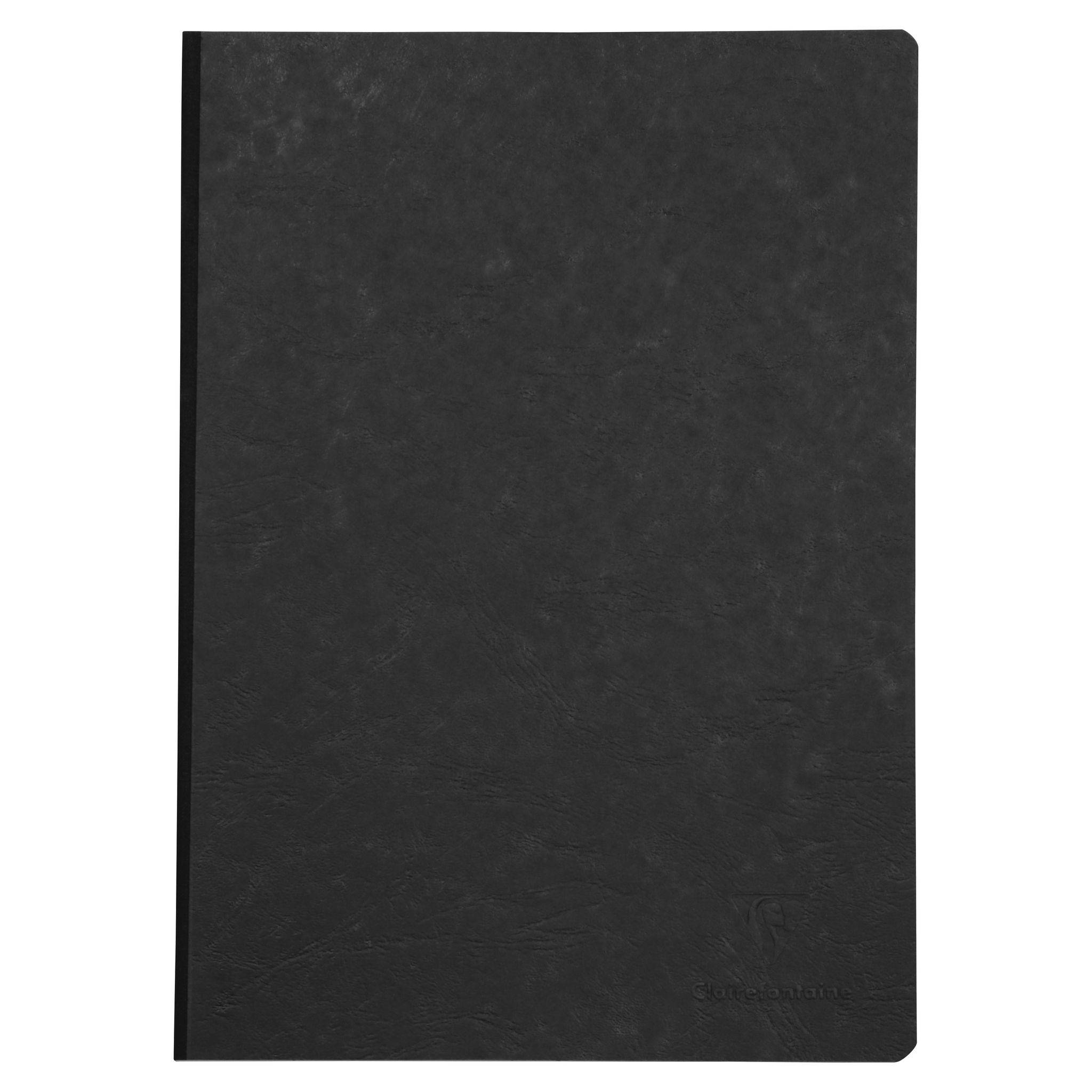 Clairefontaine 5x Notizbuch AgeBag A4 Leinen blanko 96 Blatt - Schwarz 791401C
