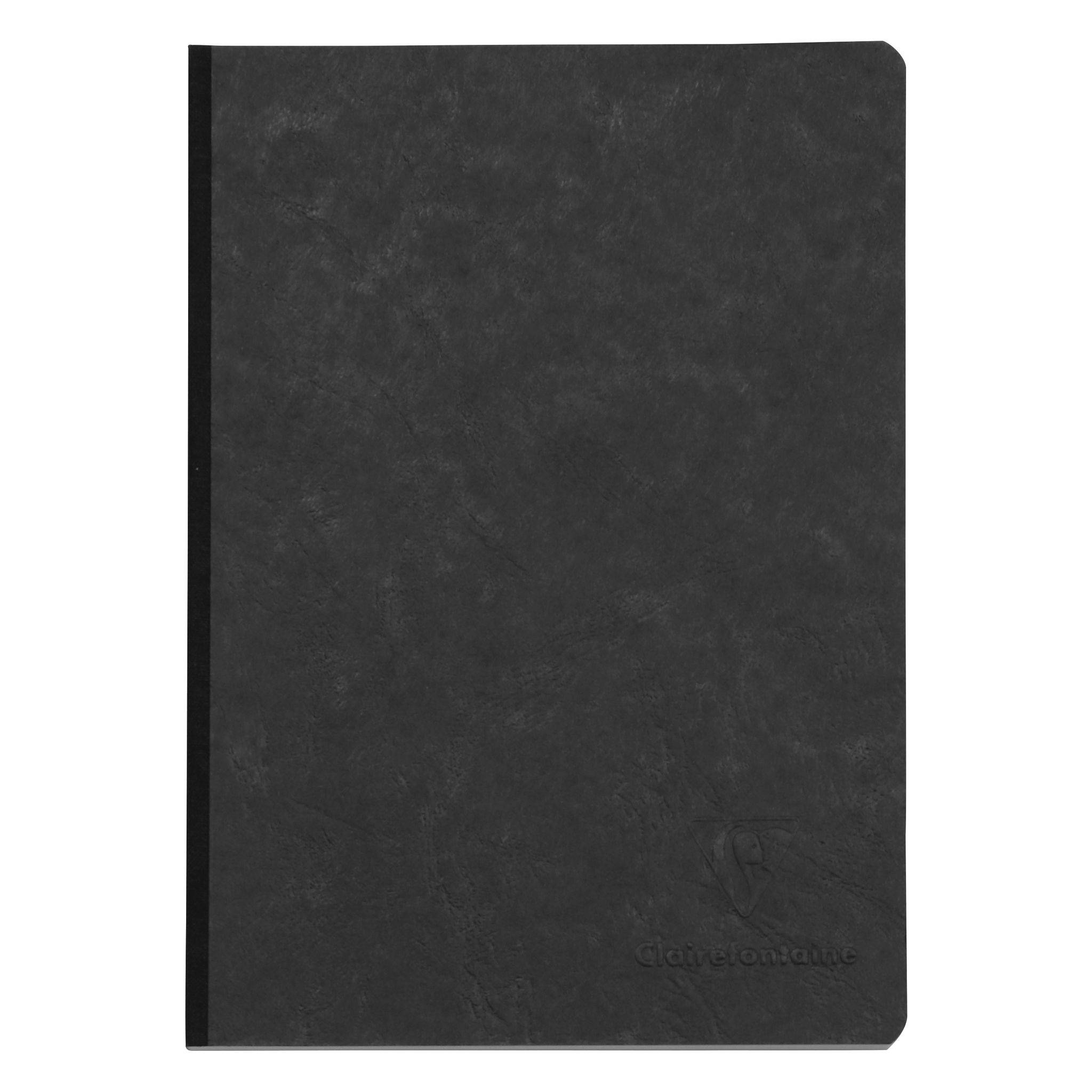 Clairefontaine 5x Notizbuch AgeBag A5 Leinen bl 96 Blatt - Schwarz 795401C