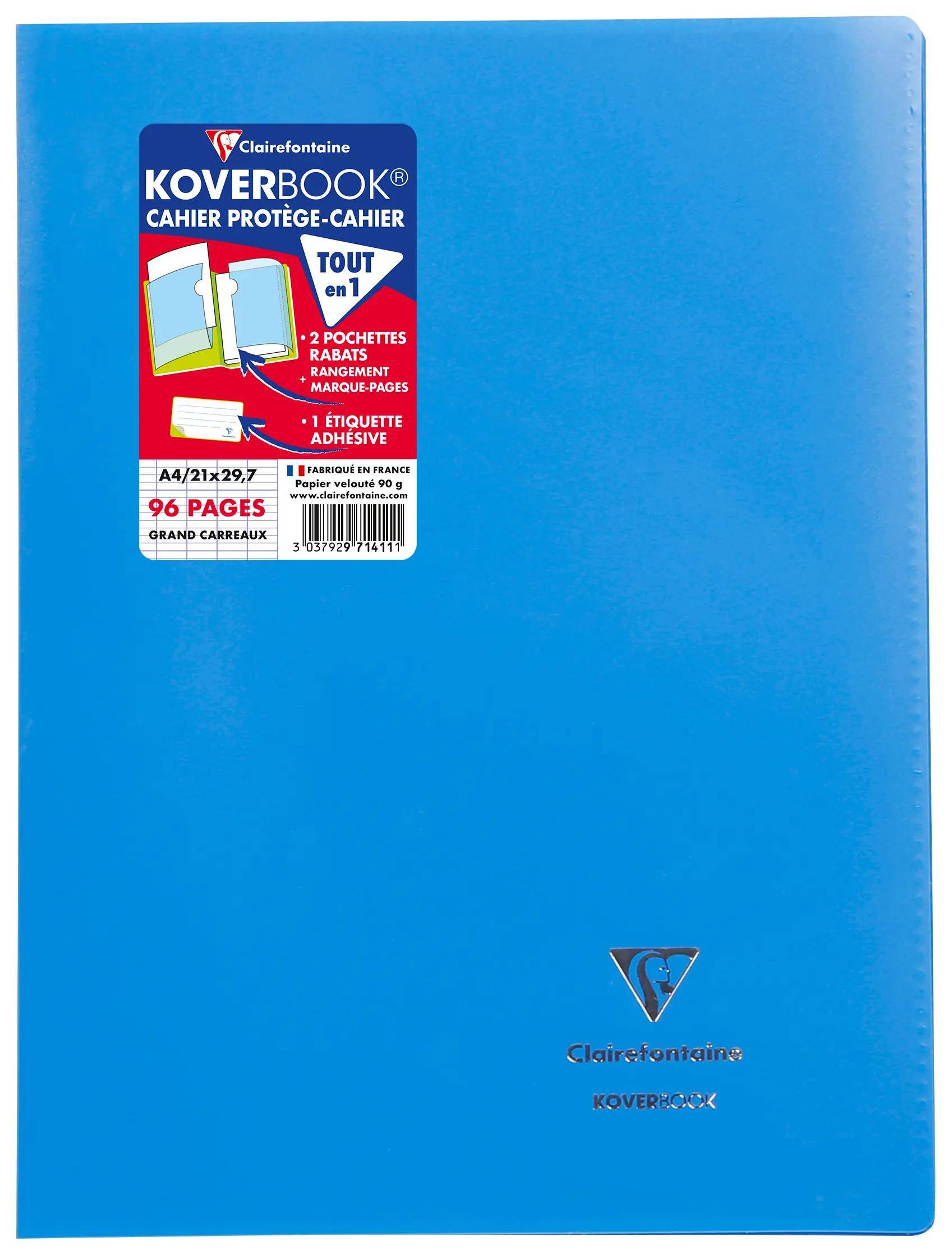 Blaues Notizbuch-Schutzbuch „Koverbook Cahier Protège-Cahier