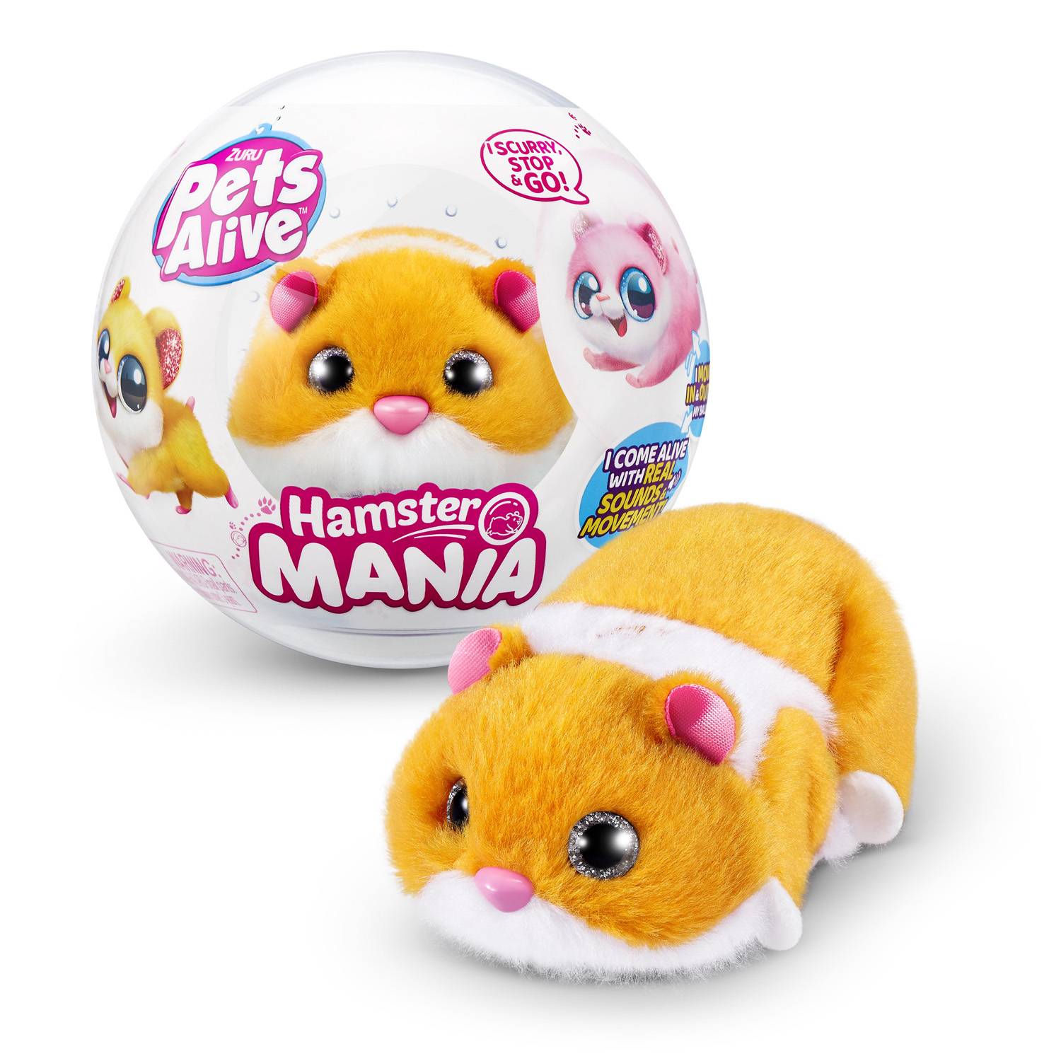 ZURU 9543E - Pets Alive Hamster Mania, Orange - Elektronisches Haustier