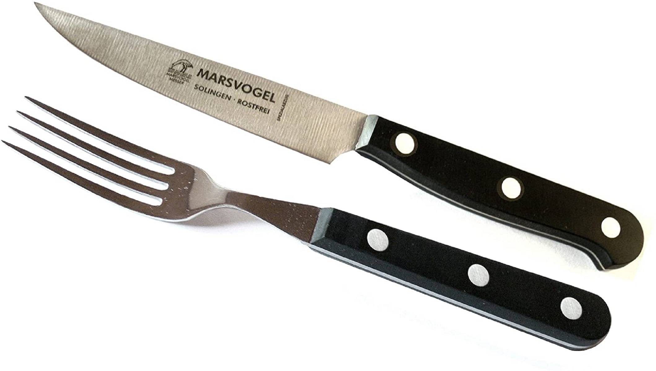 Marsvogel | Brotzeitbesteck Set | Brotzeitmesser + Brotzeitgabel | 2 tlg | Steakbesteck