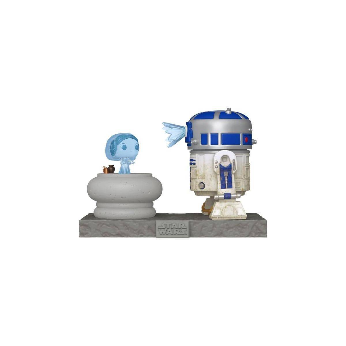 Star Wars POP! Deluxe Vinyl Figur R2D2 wLeia 9 cm