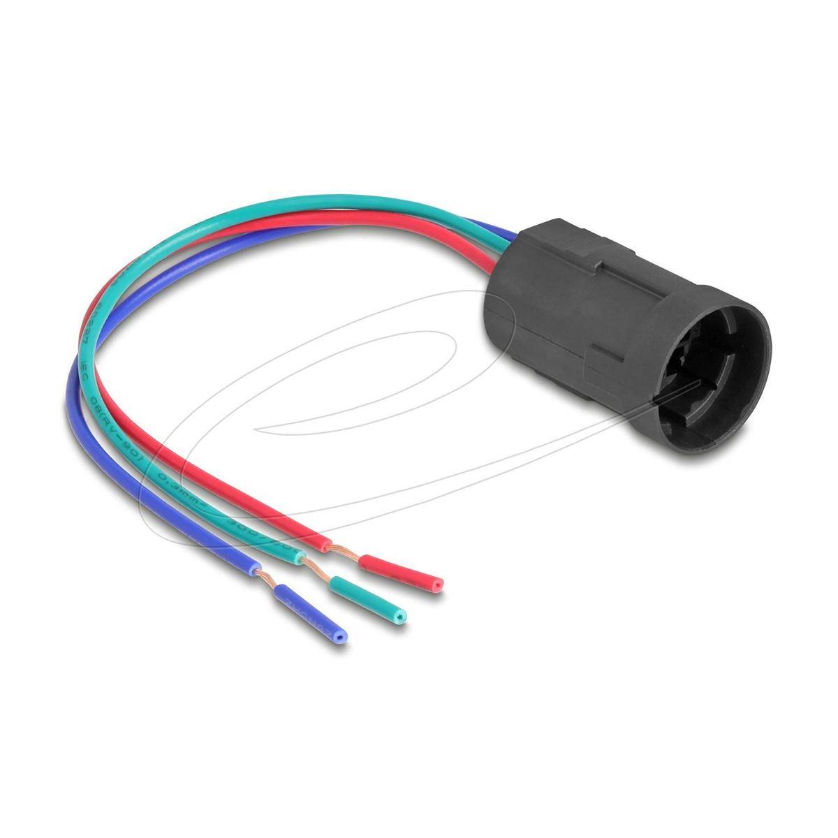 90789 - Delock Fassung für 19 mm 3 Pin Taster oder Schalter