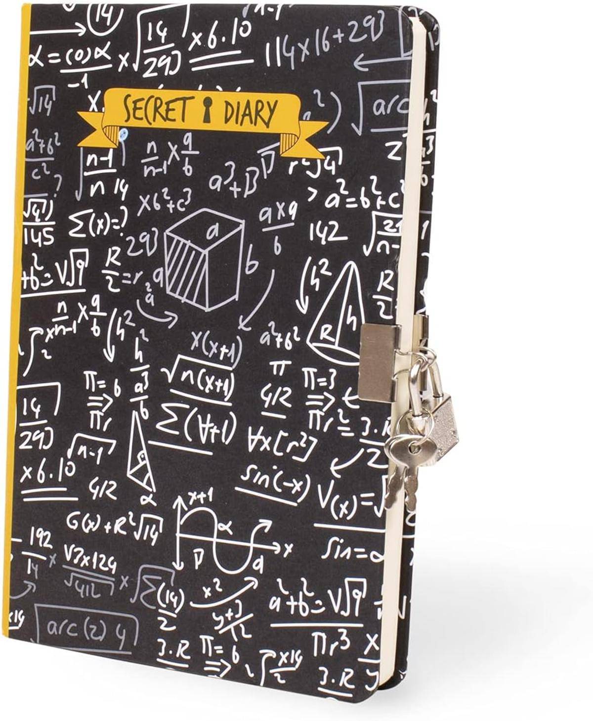 I-TOTAL ® Tagebuch Vorhängeschloss Schlüsseln 80 Seiten Mathematik