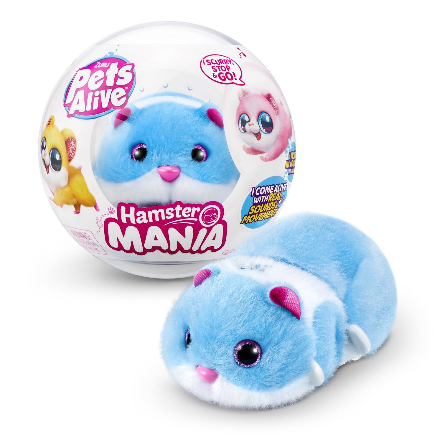 ZURU 9543A - Pets Alive Hamster Mania, Blau - Elektronisches Haustier