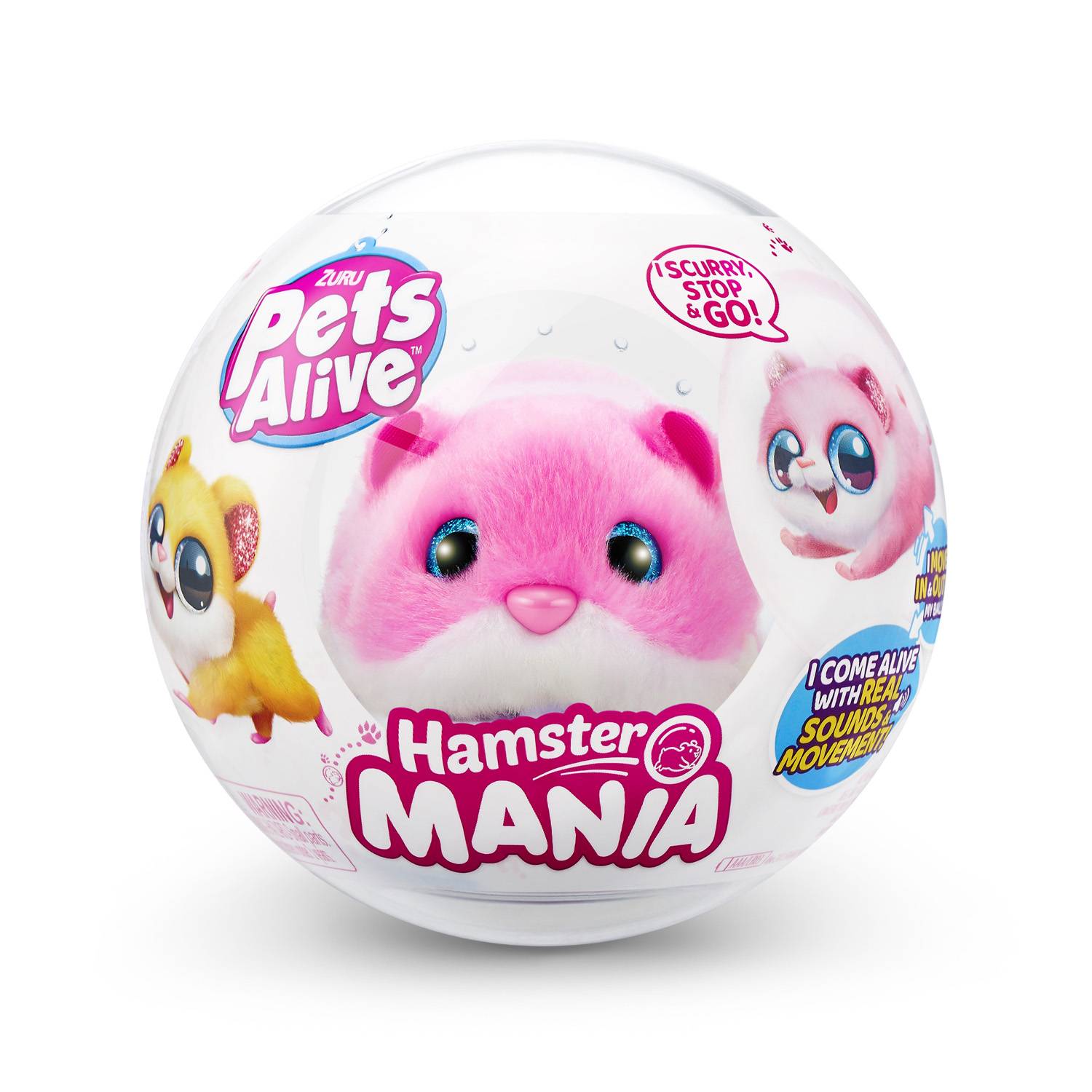 ZURU 9543B - Pets Alive Hamster Mania, Pink - Elektronisches Haustier