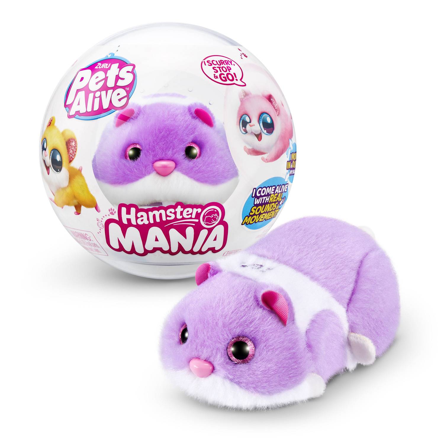ZURU 9543D - Pets Alive Hamster Mania, Lila - Elektronisches Haustier