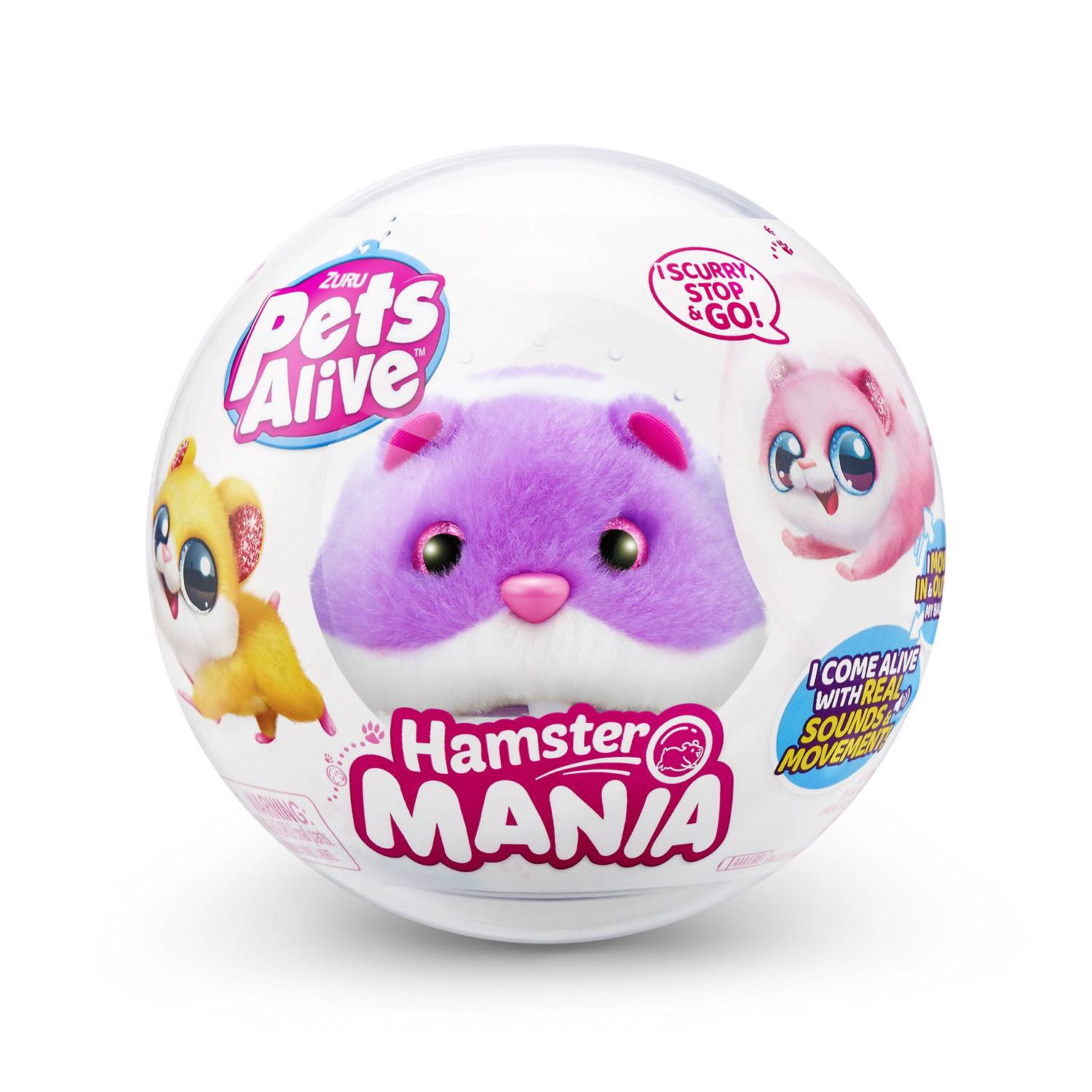 ZURU 9543D - Pets Alive Hamster Mania, Lila - Elektronisches Haustier
