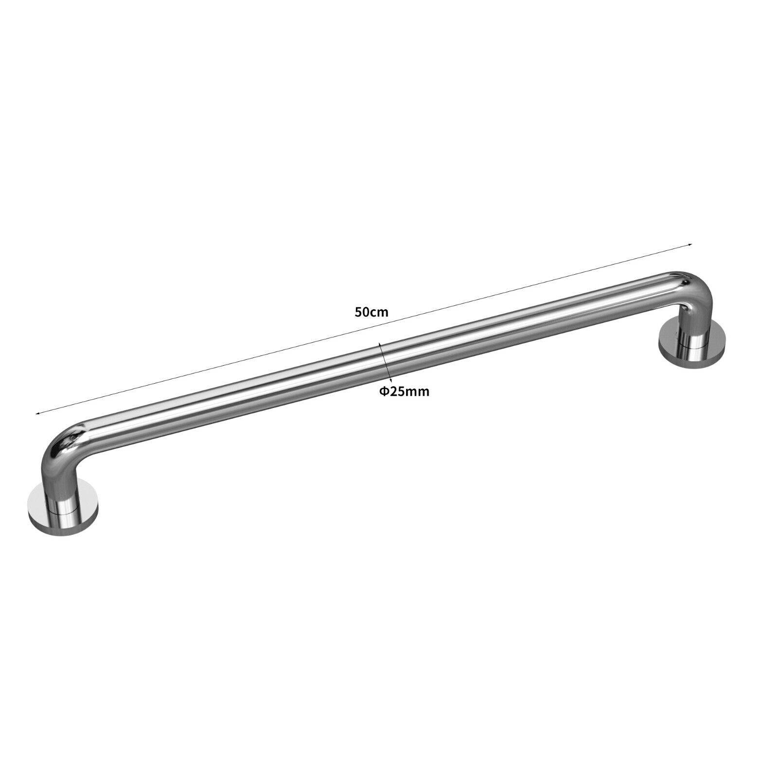 Edelstahl Haltegriff Griff Wandgriff Bad Badewanne Dusche Stange gebürstet chrom Ø25mm, 50cm, poliert