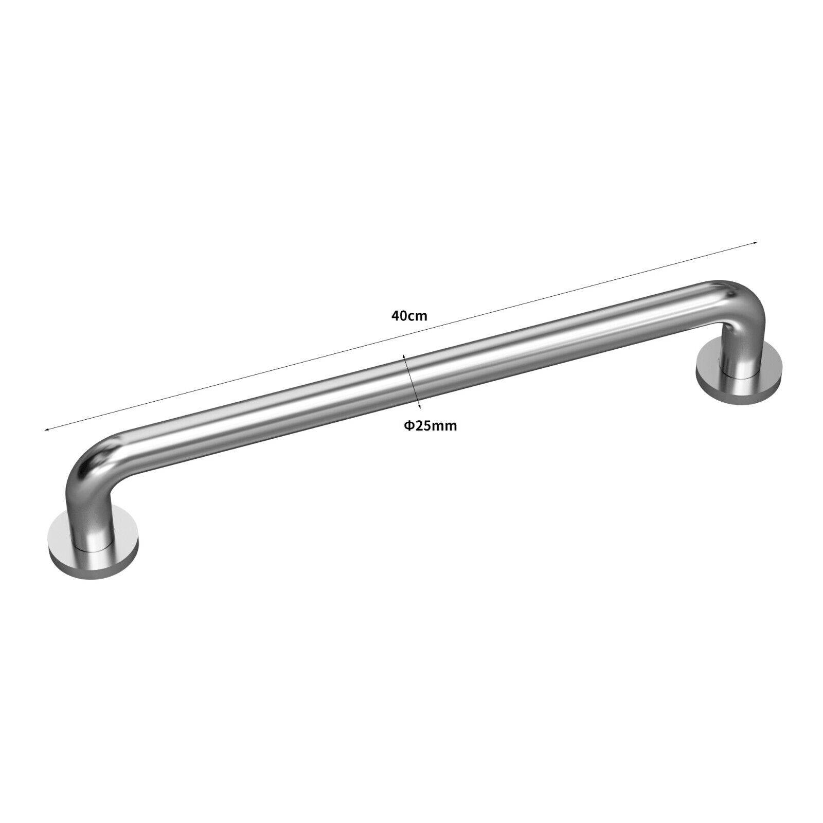Edelstahl Haltegriff Griff Wandgriff Bad Badewanne Dusche Stange gebürstet chrom Ø25mm, 40cm, gebürstet
