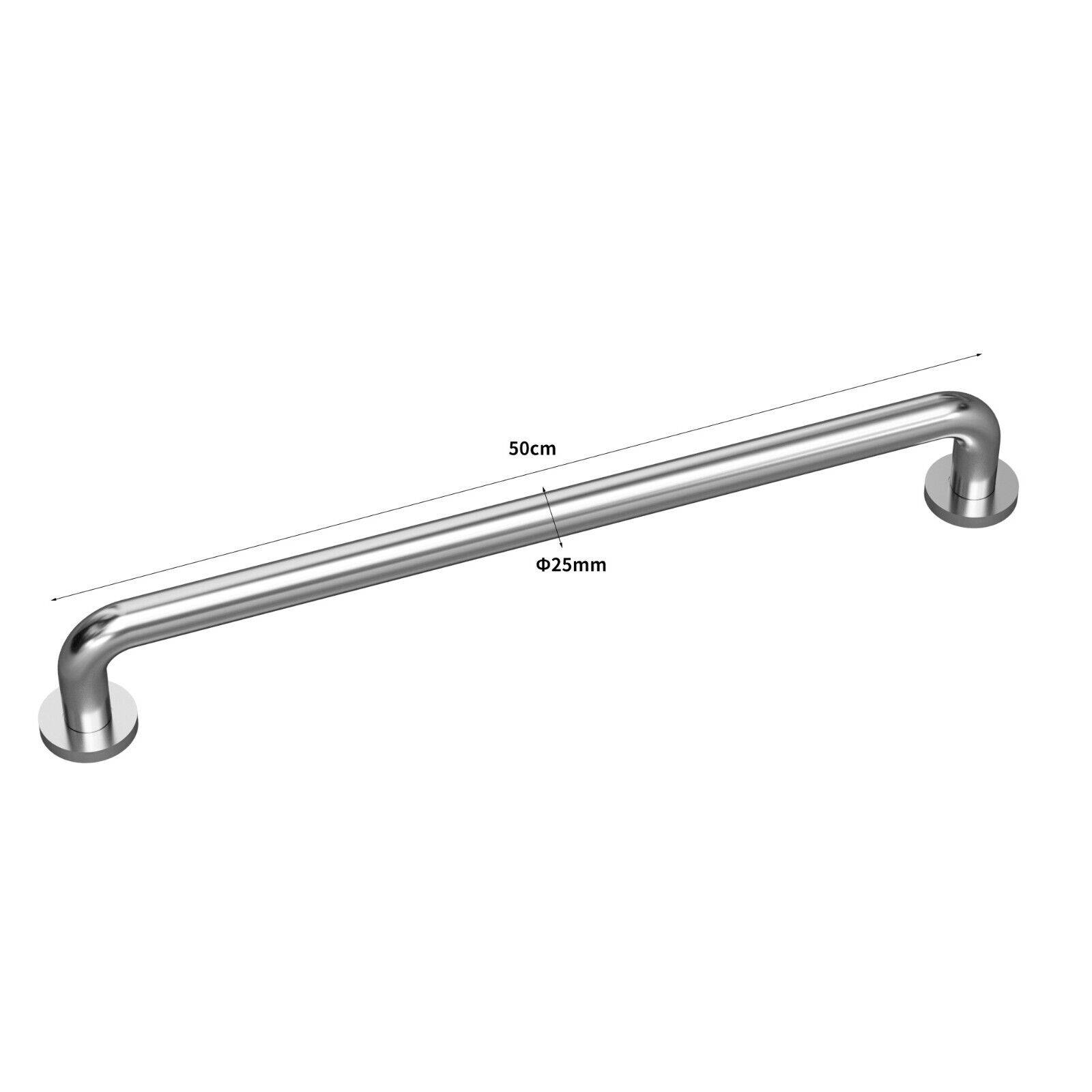 Edelstahl Haltegriff Griff Wandgriff Bad Badewanne Dusche Stange gebürstet chrom Ø25mm, 50cm, gebürstet