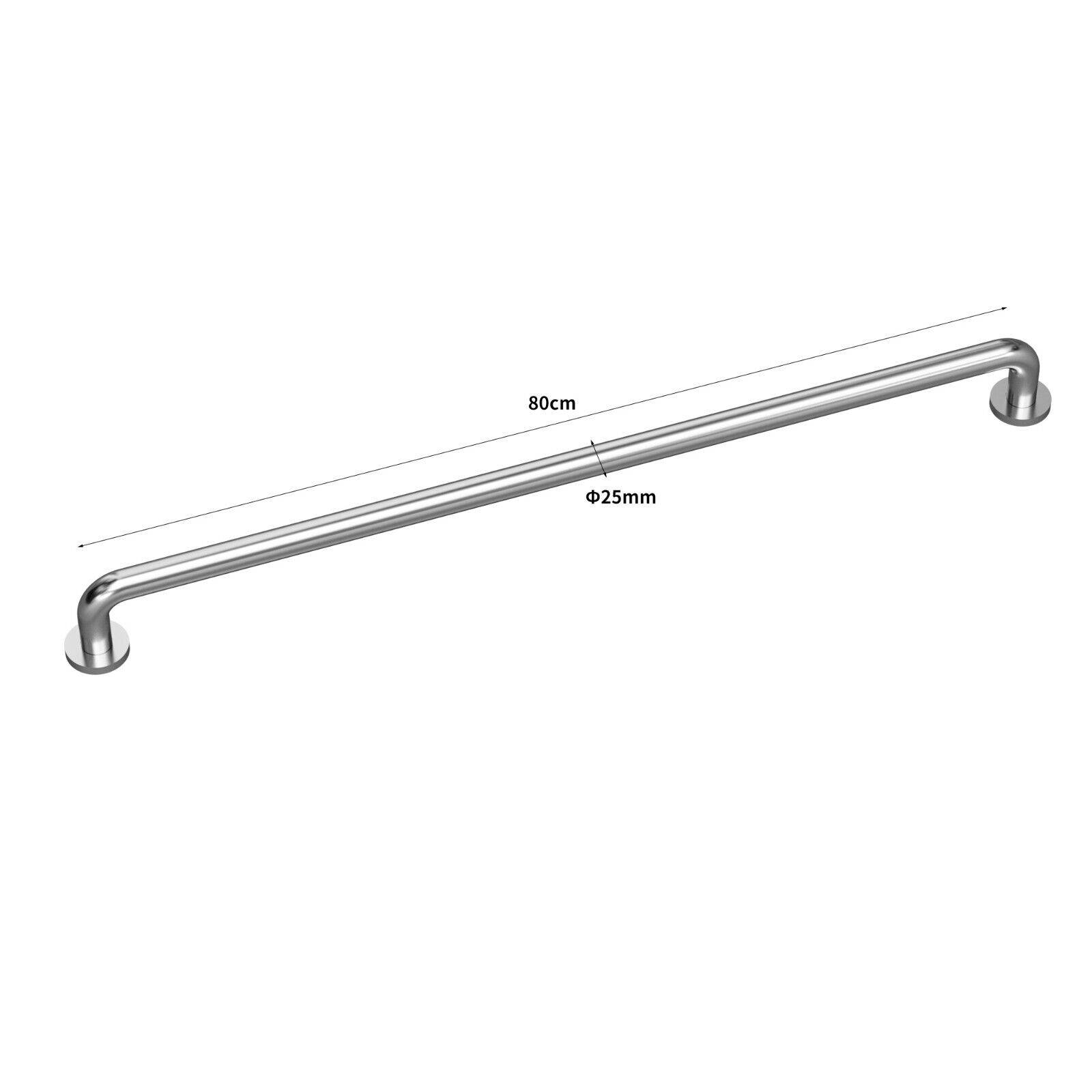Edelstahl Haltegriff Griff Wandgriff Bad Badewanne Dusche Stange gebürstet chrom Ø25mm, 80cm, gebürstet
