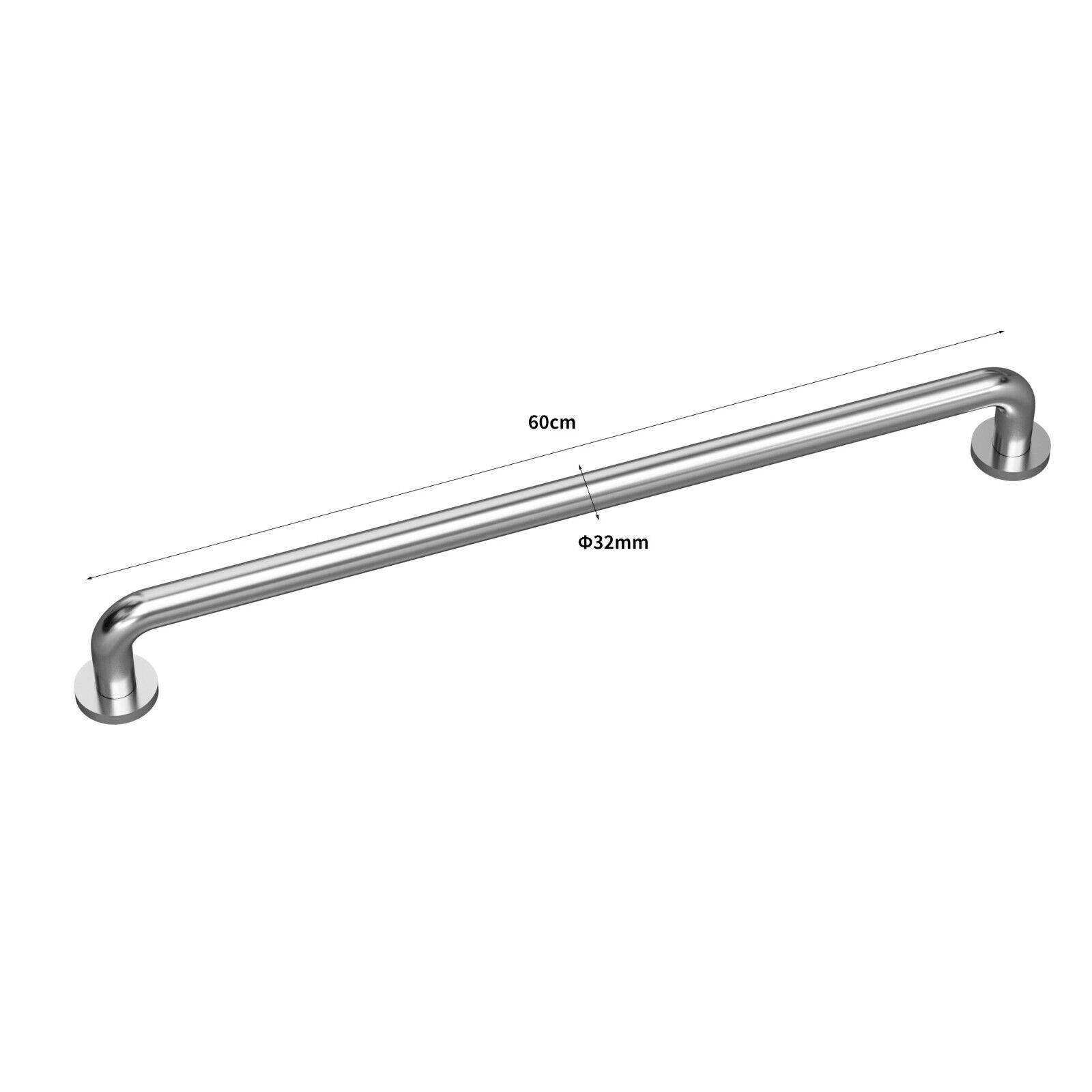 Edelstahl Haltegriff Griff Wandgriff Bad Badewanne Dusche Stange gebürstet chrom Ø32mm, 60cm, gebürstet