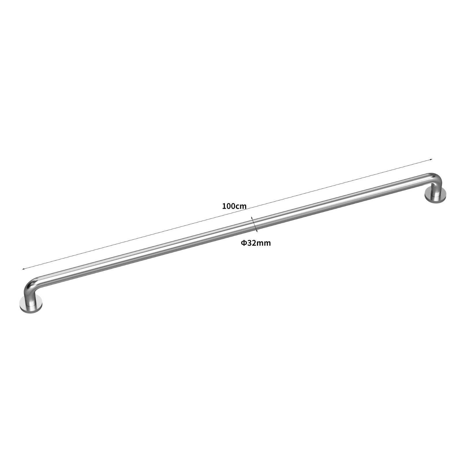 Edelstahl Haltegriff Griff Wandgriff Bad Badewanne Dusche Stange gebürstet chrom Ø32mm, 100cm, gebürstet