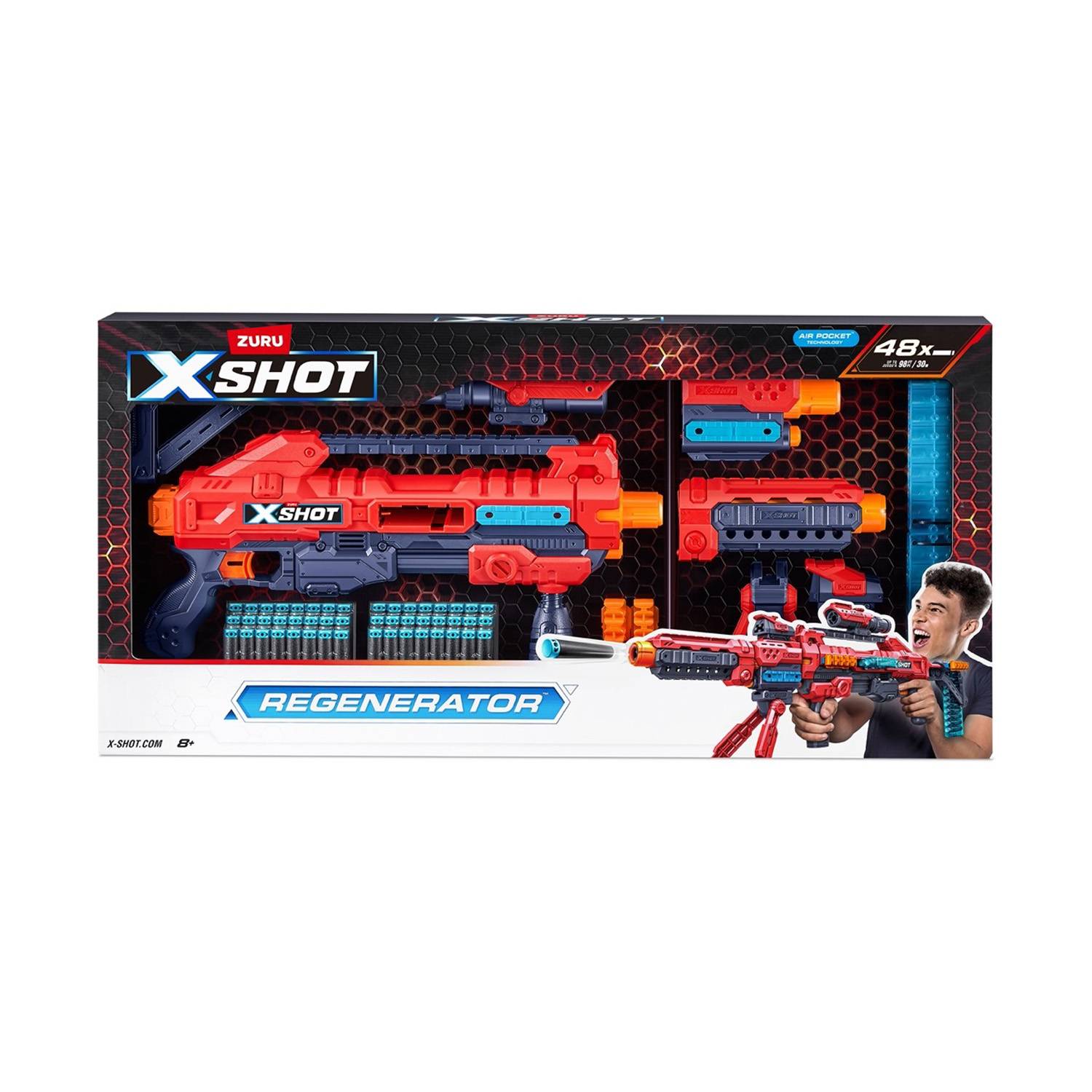 ZURU 36173 - X-Shot Excel Regenerator Blaster mit Darts