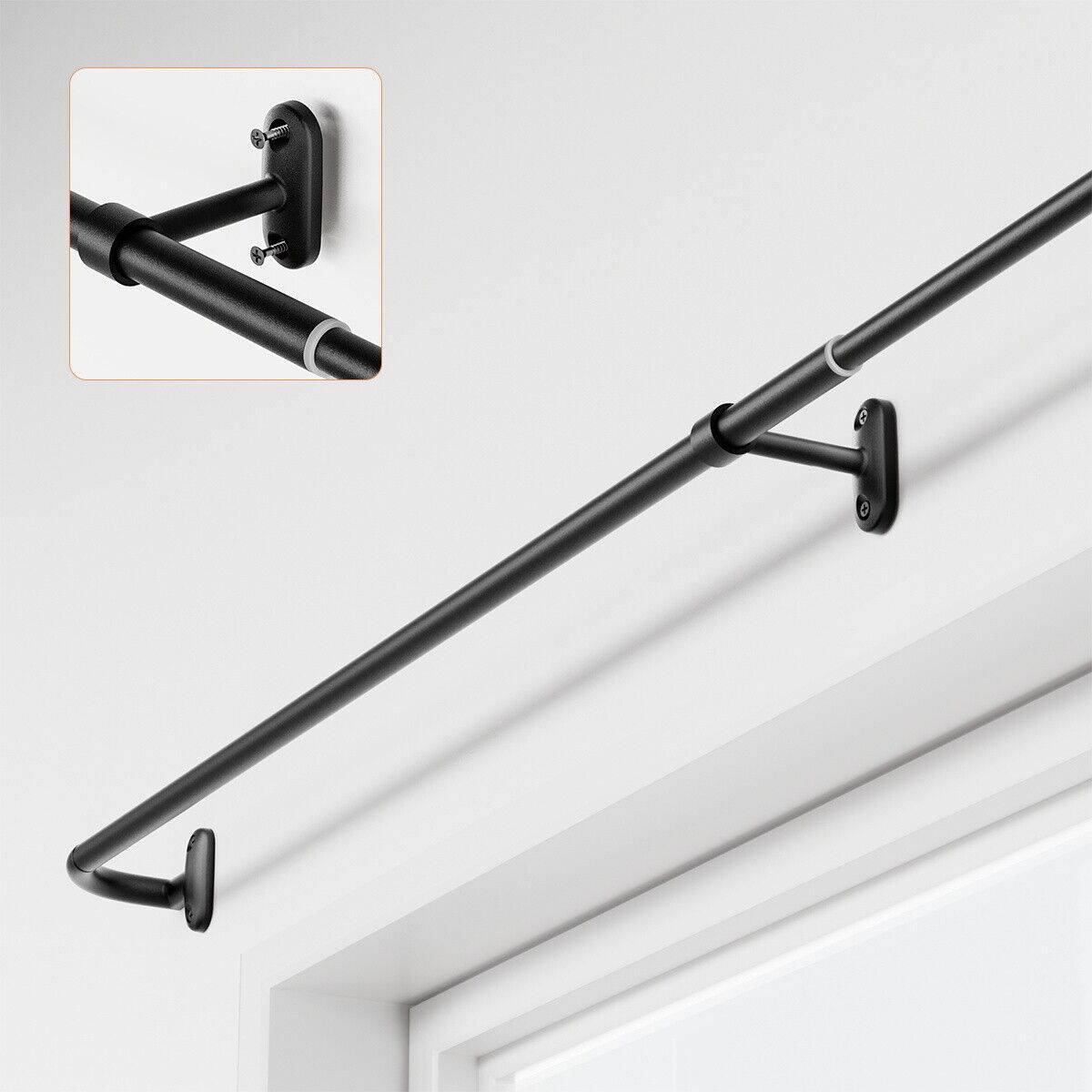 Vorhangstange Gardinenstange Badevorhang Teleskop Teleskopstange ausziehbar Nickel 70-120cm