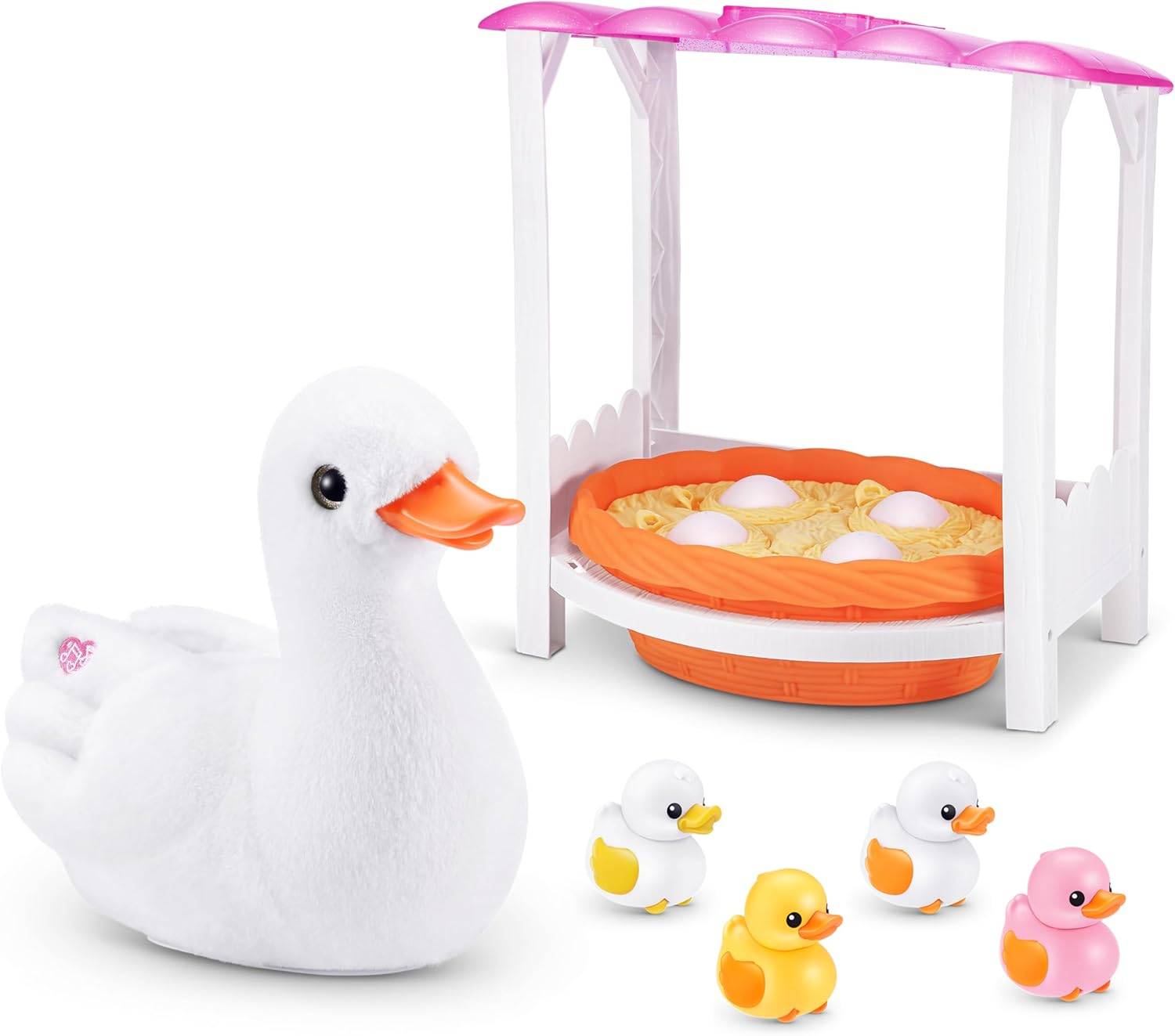 ZURU 9548 - Pets Alive Mama Duck Surprise Plüsch-Ente in Weiß - Elektronisches Haustier